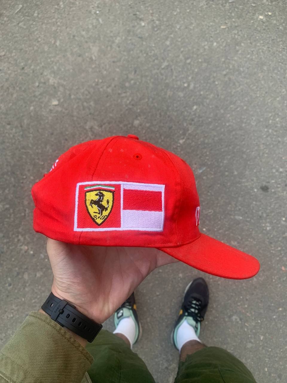 Ferrari × Vintage VERY RARE FERRARI MICHAEL SCHUMACHER CAP RETRO Y2K 90s SK8 Size ONE SIZE - 2 Thumbnail