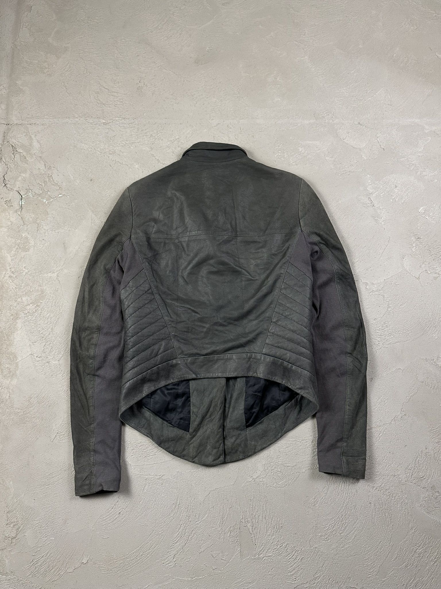 Helmut Lang Helmut Lang Leather Avant Garde Asymetrical Biker Jacket Size S / US 4 / IT 40 - 5 Thumbnail