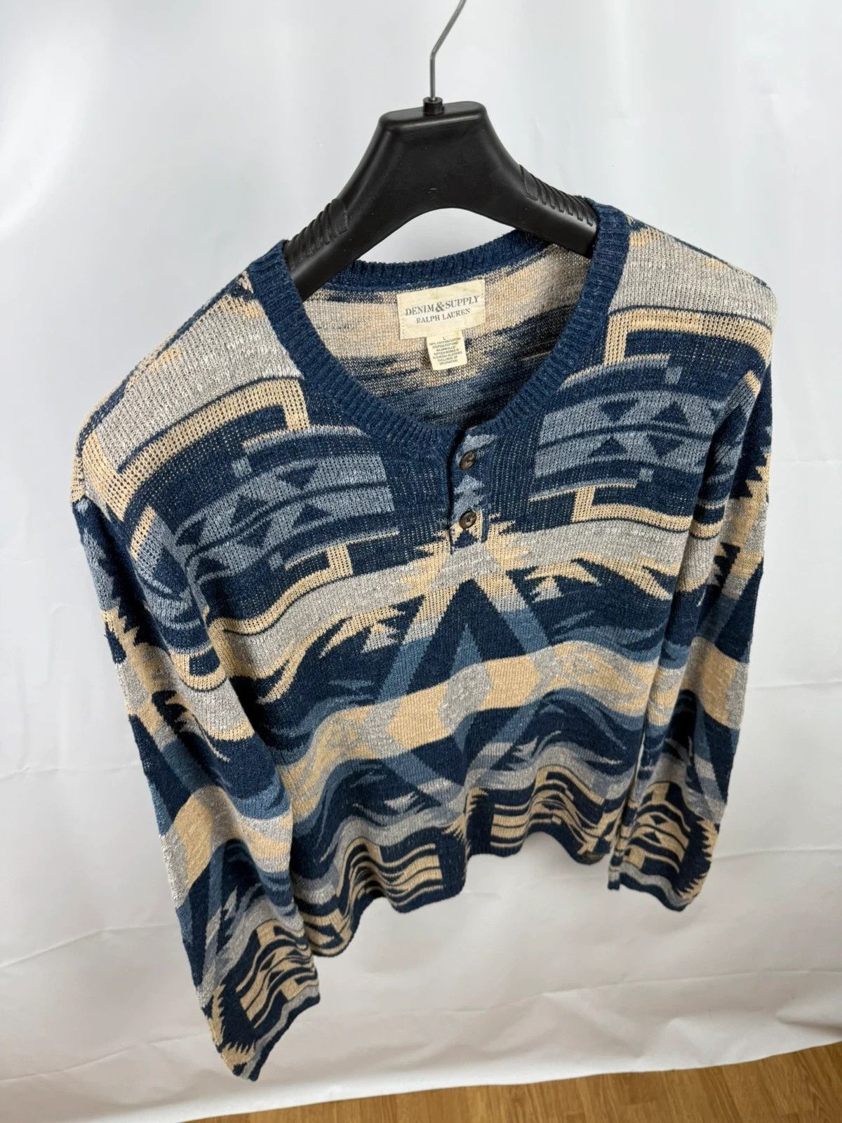 Denim & Supply Ralph Lauren Denim & Supply Ralph Lauren Navajo Knit Cotton Pullover Size US L / EU 52-54 / 3 - 7 Thumbnail
