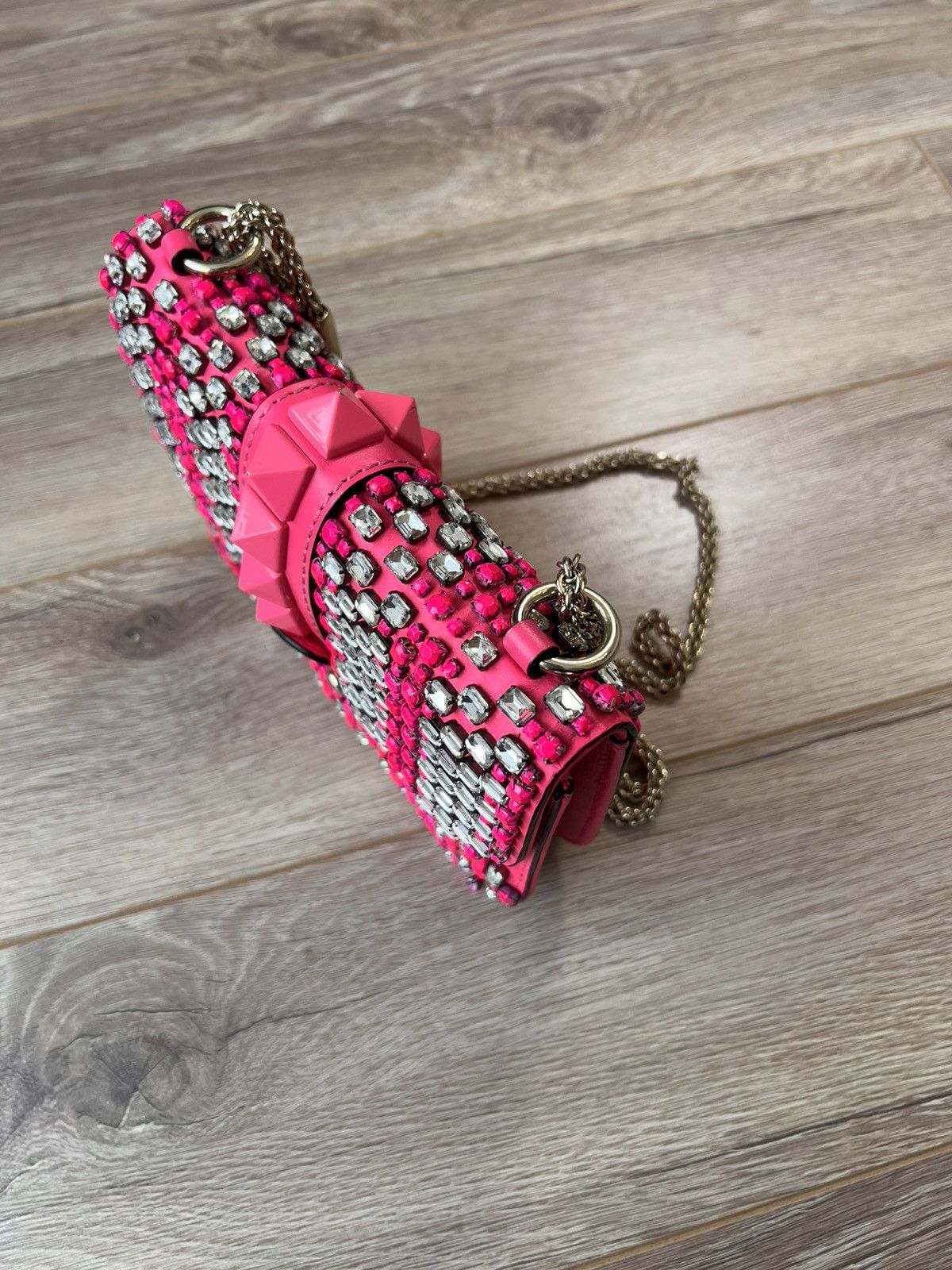 Valentino Valentino Garavani Rockstud Spike Crystal Shoulder Bag Size ONE SIZE - 11 Thumbnail