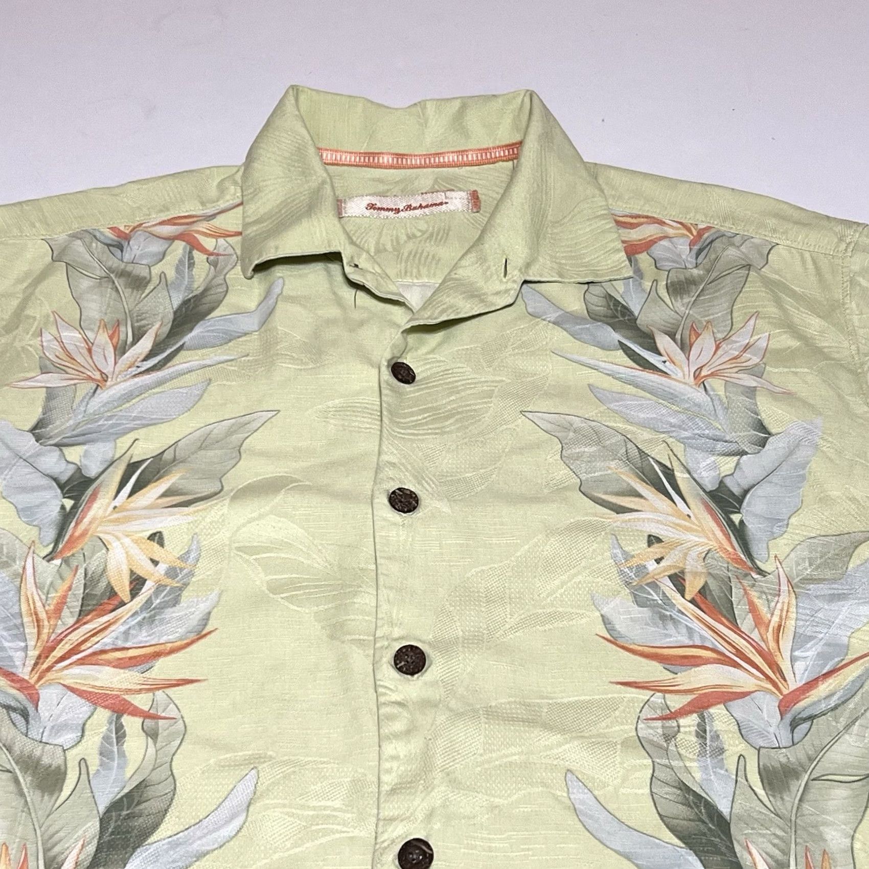 Tommy Bahama Tommy Bahama Shirt Hawaiian Floral Button-Front Silk Multicolor 100% Men's L Short Sleeve Collared Button-Up Casual Size US L / EU 52-54 / 3 - 2 Thumbnail