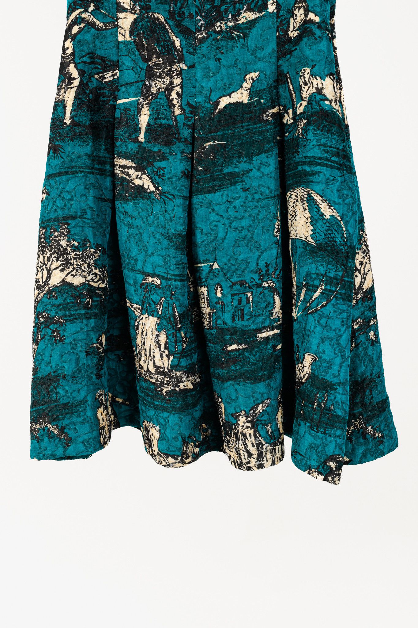 Oscar De La Renta Oscar de la Renta AW13 Jacquard Sleeveless Pleated Dress Size M / US 6-8 / IT 42-44 - 7 Thumbnail