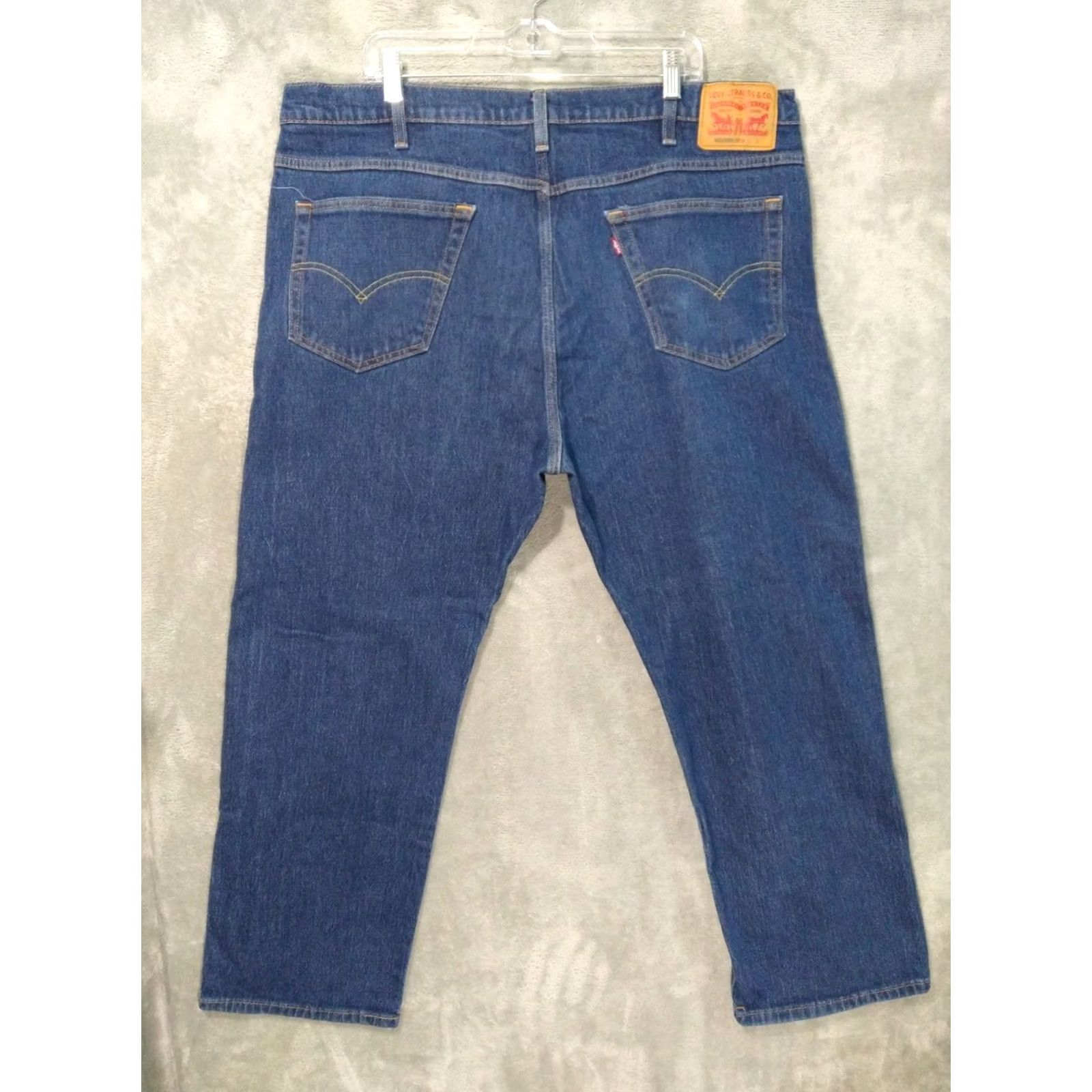 Levi's Levis Jeans Mens 44x32 Blue Denim Western Fit Straight Leg High Rise Stretch Size US 44 / EU 60 - 2 Thumbnail