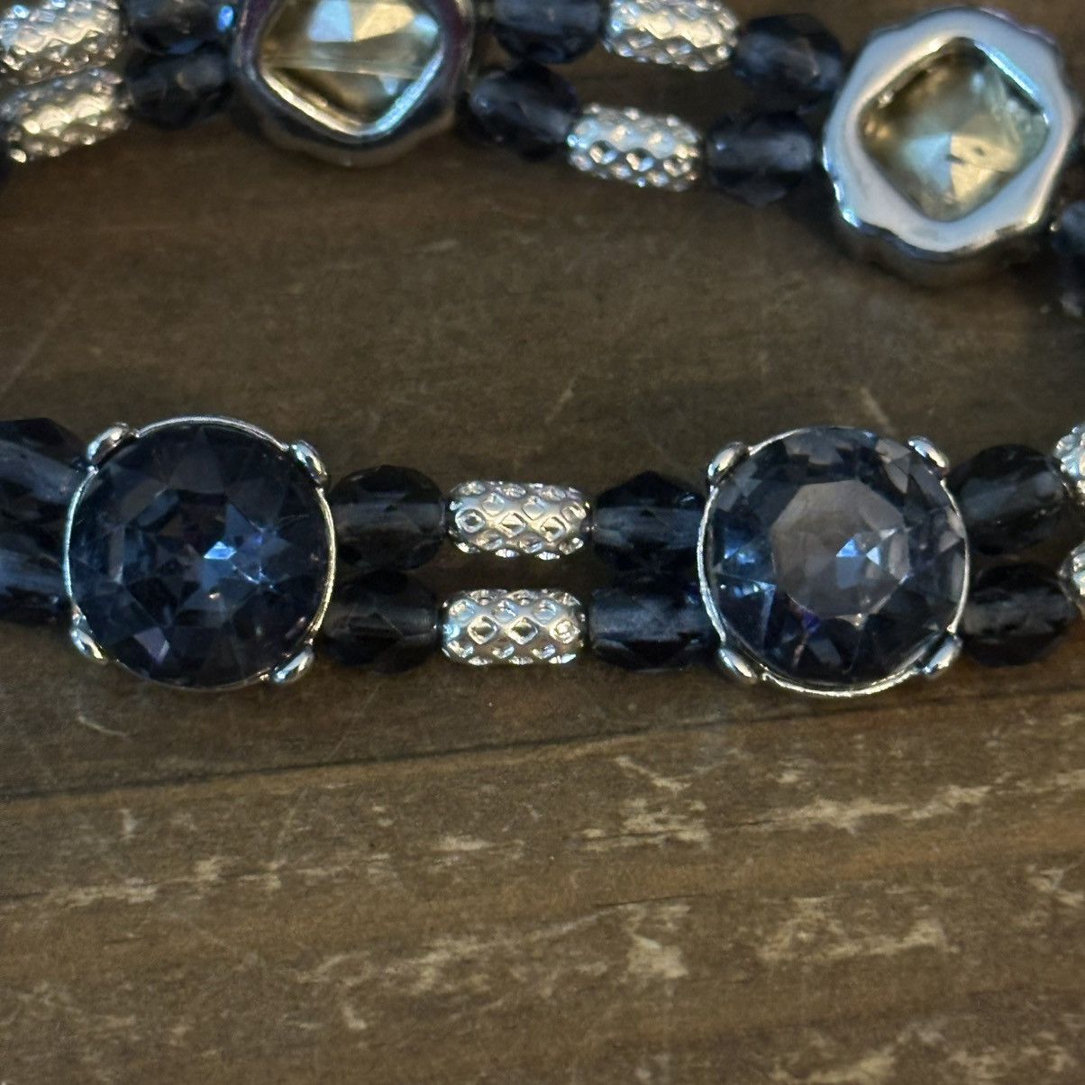 Other Silver tone dark gray stone stretch bracelet Size ONE SIZE - 4 Thumbnail