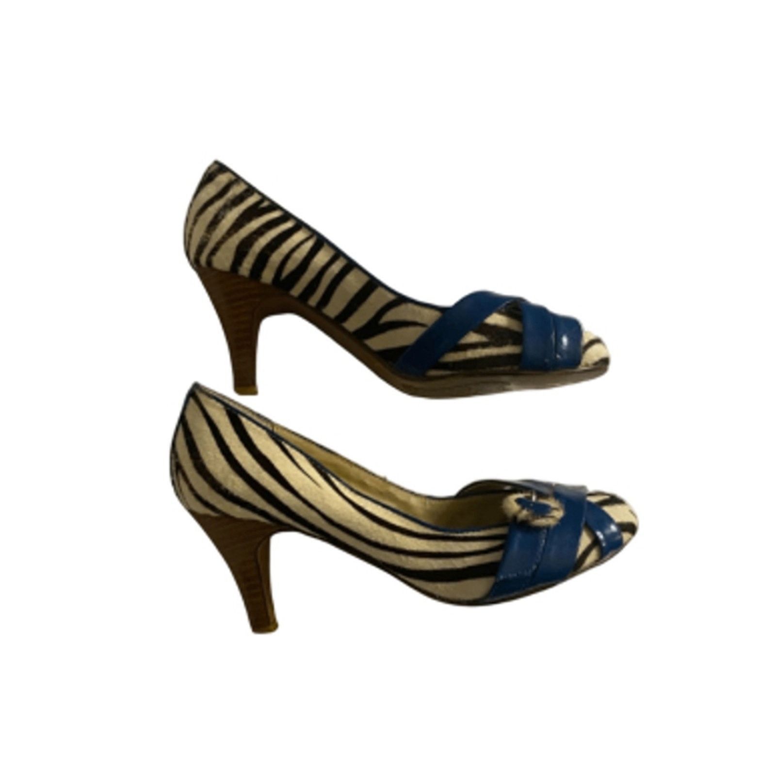 Other Retro Pinup Y2K Zebra Print Heels Naughty Monkey 8 Size US 8 / IT 38 - 3 Thumbnail
