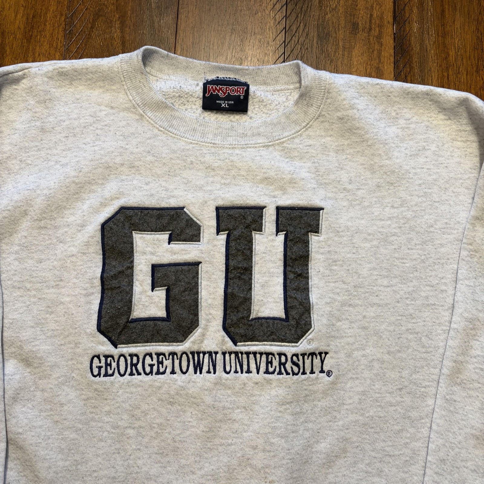 Jansport Vtg Georgetown Hoyas Sweatshirt Mens XL JanSport Made USA Size US XL / EU 56 / 4 - 3 Thumbnail