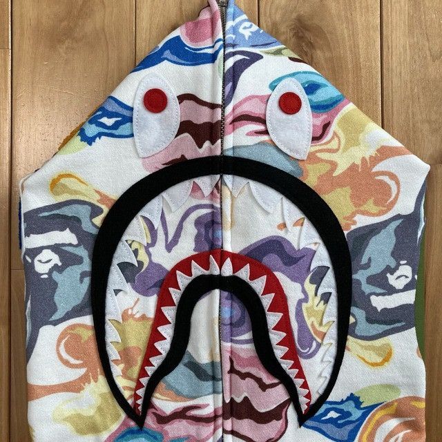 Bape BAPE Multi Art Camo shark full zip hoodie a bathing ape Size US XL / EU 56 / 4 - 4 Thumbnail