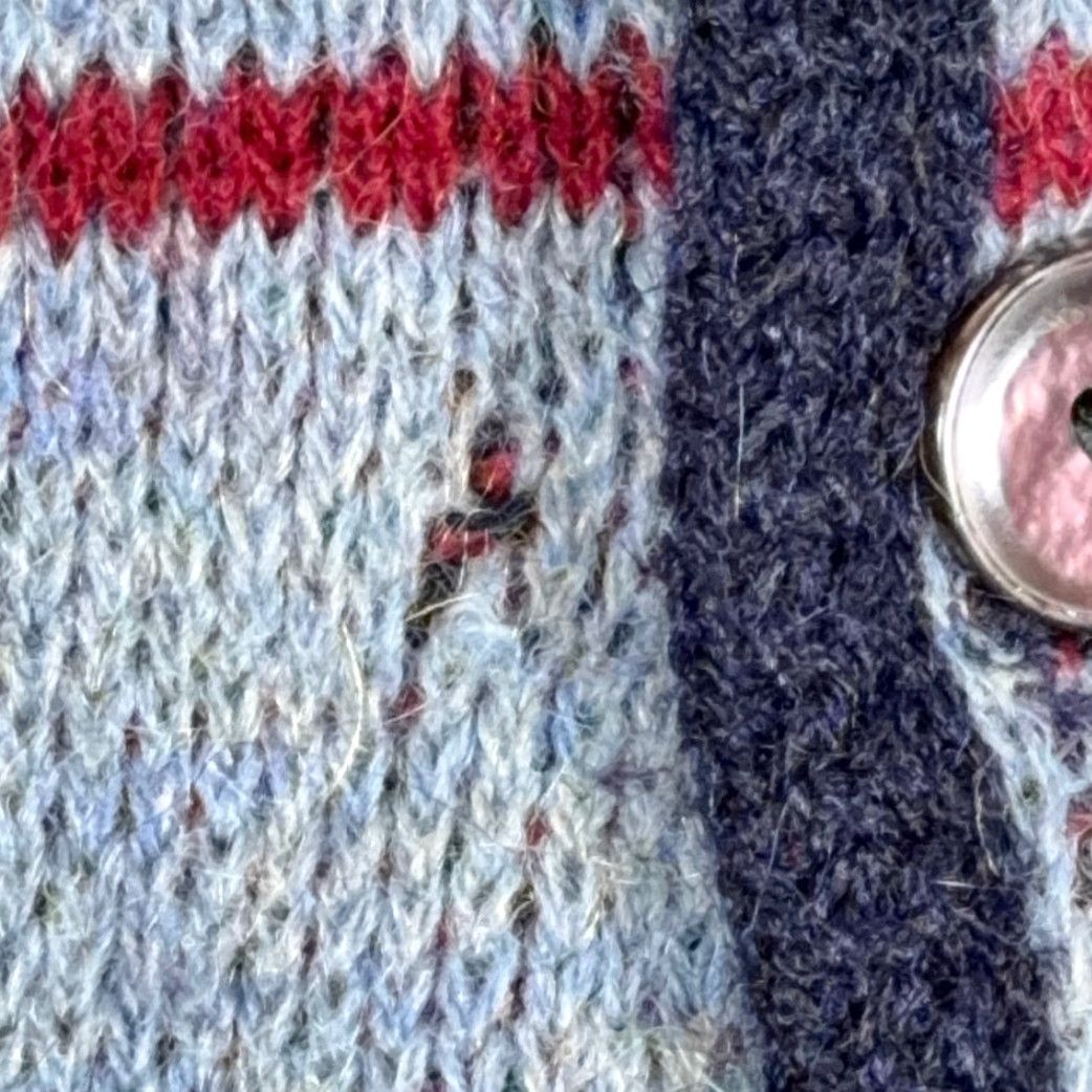 Vintage VINTAGE Scottish Isle Cardigan Sweater Adult MEDIUM Blue Mohair Plaid 60s N/A Mens Size US M / EU 48-50 / 2 - 7 Thumbnail