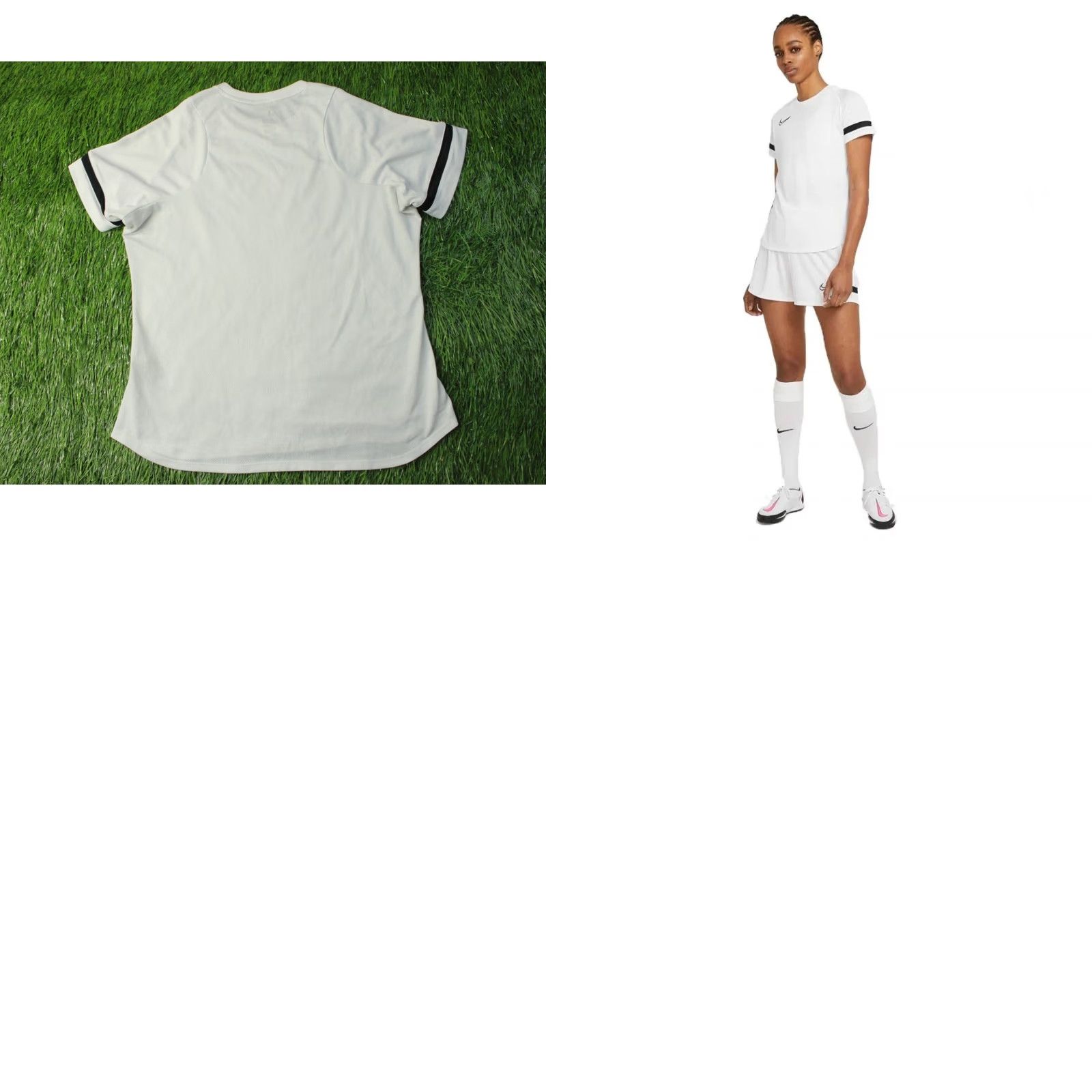 Nike NIKE ACADEMY 2022 ORIGINAL DRI-FIT WOMEN FOOTBALL SHIRT JERSEY XL White and Black Nike Academy Dri-FIT Soccer Shirt Womens XL Size XL / US 12-14 / IT 48-50 - 8 Thumbnail