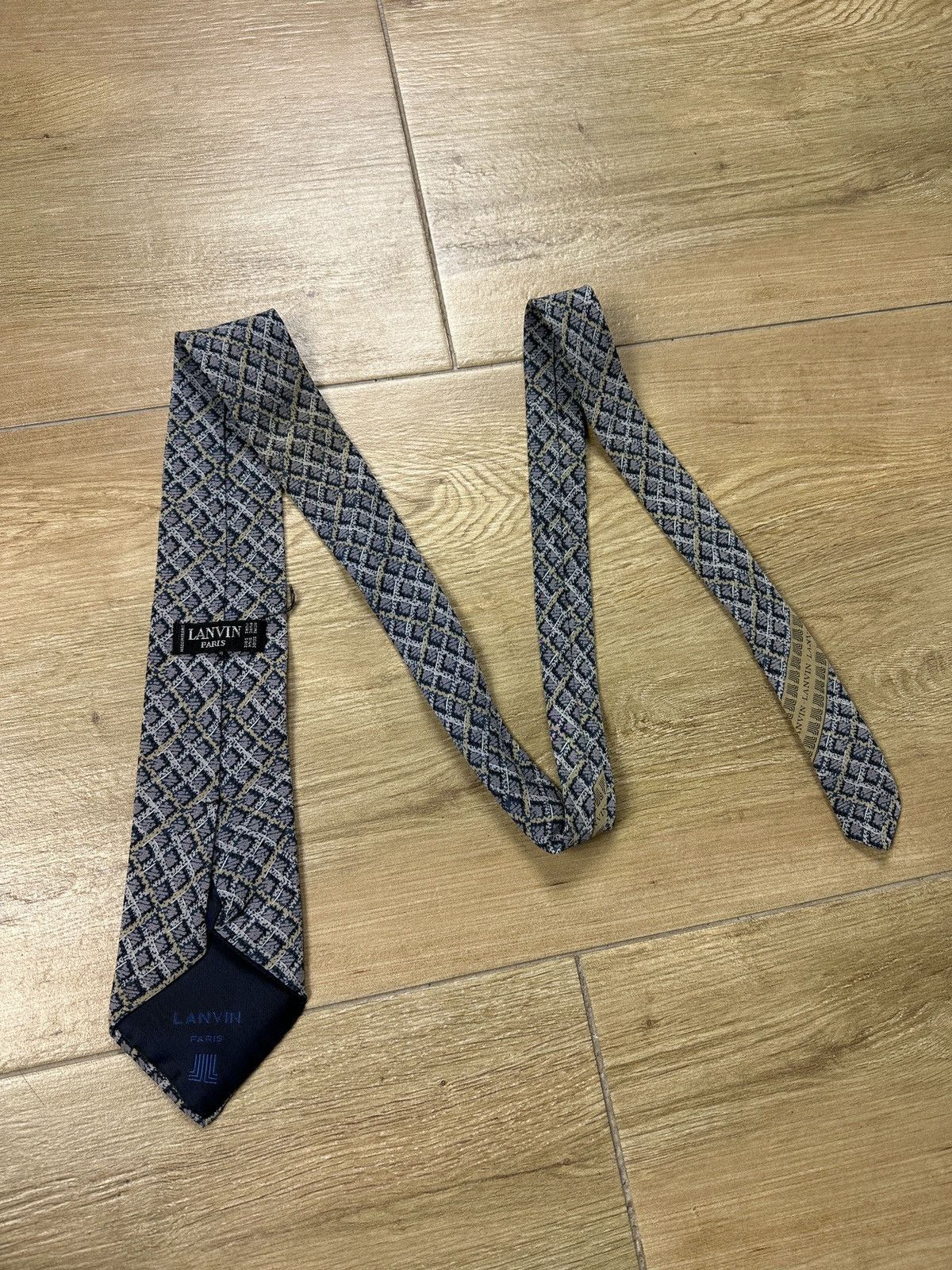 Lanvin × Vintage Vintage Lanvin Paris France Silk Tie Size ONE SIZE - 2 Thumbnail