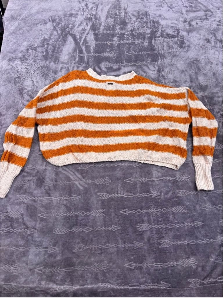 Billabong Women's Billabong Striped Sweater Size S Orange Beige Size XS / US 0-2 / IT 36-38 - 10 Thumbnail