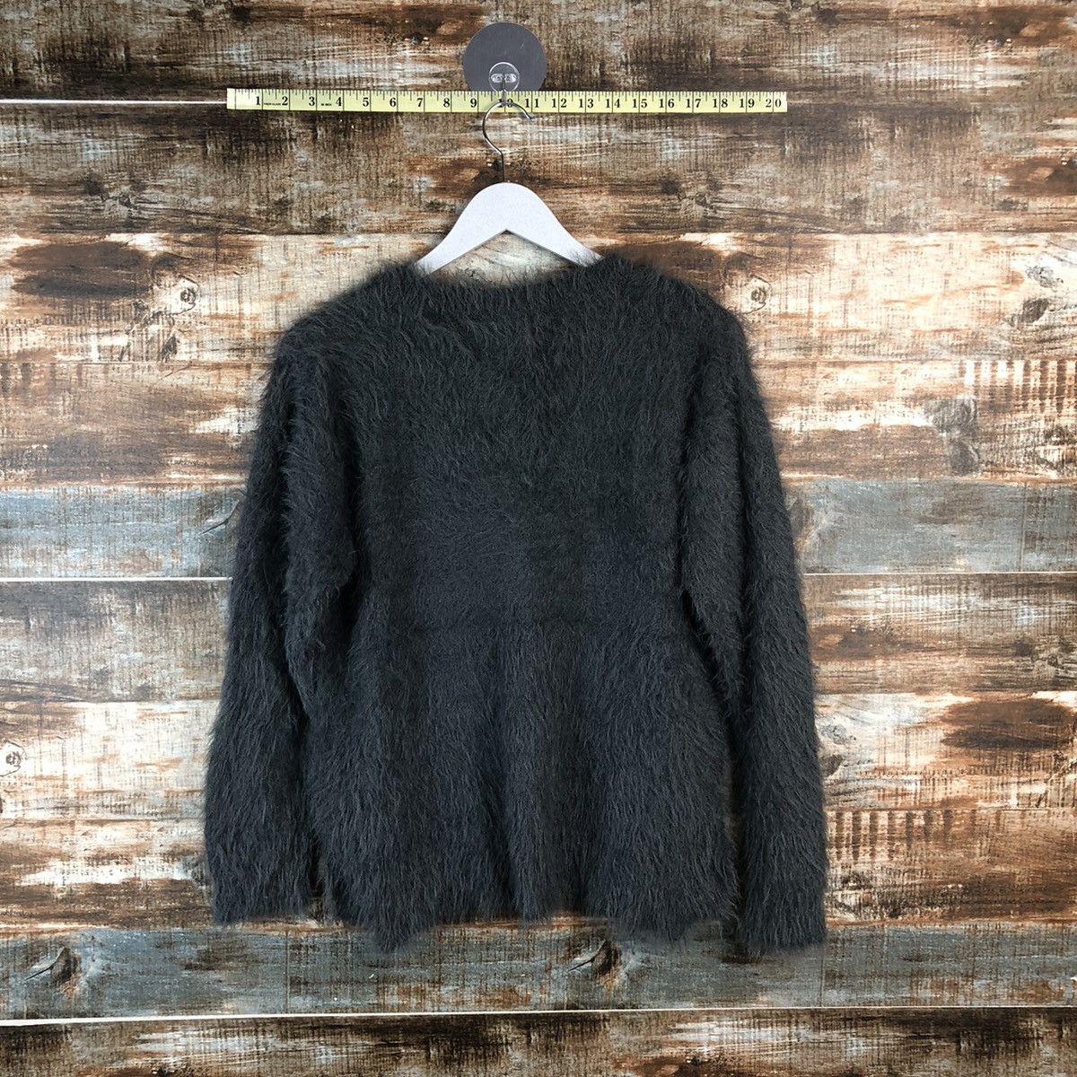 Japanese Brand DL Khalita Gray Mohair shaggy fur Knitwear #C391 Size M / US 6-8 / IT 42-44 - 12 Thumbnail