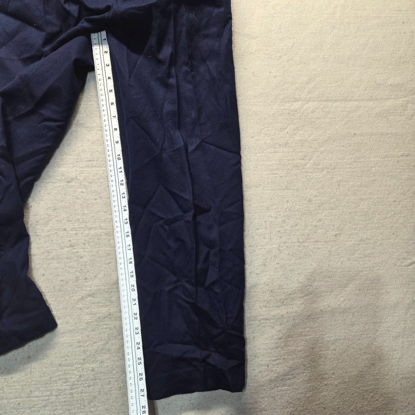 Lands' End Lands' End Pants Navy Blue 100% Wool Traditional Fit Women Size 6 Solid Front Chino Wool Pants Womens 90s Style, Casual, Regular Fit Size 28" / US 6 / IT 42 - 6 Thumbnail