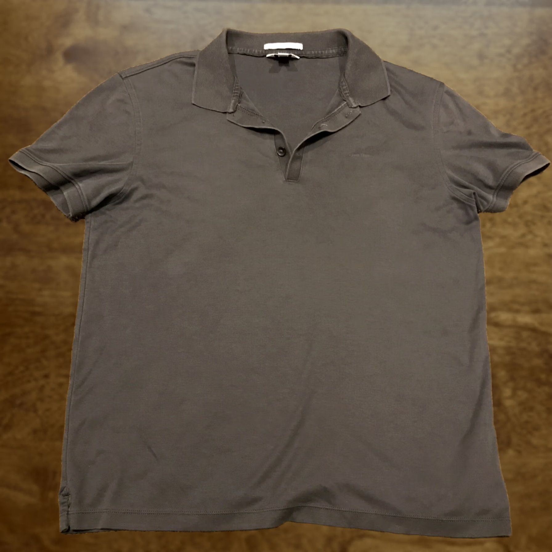 Calvin Klein Calvin Klein Polo Shirt Mens S Gray Liquid Cotton Short Sleeve Knit Collared Golf Regular Size US S / EU 44-46 / 1 - 1 Thumbnail