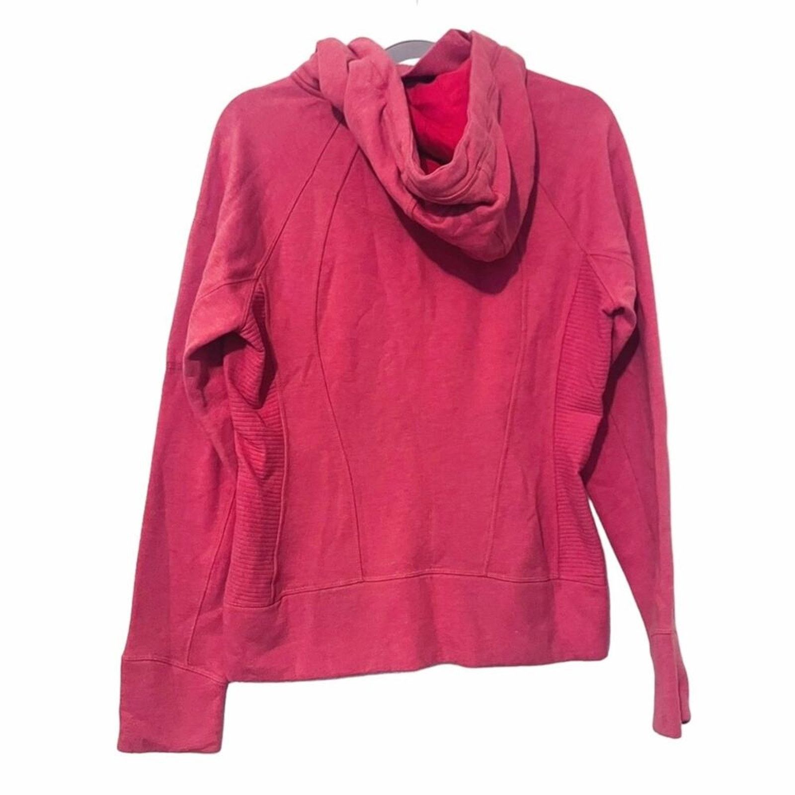 Athleta Athleta Coral Pink Track Zip Up Hoodie Size M / US 6-8 / IT 42-44 - 2 Thumbnail