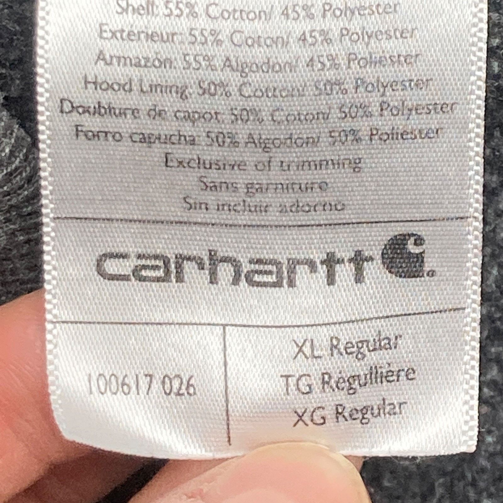 Carhartt Carhartt 1/4 Zip Hoodie XL Carbon Gray Paxton Rain Defender Size US XL / EU 56 / 4 - 9 Thumbnail