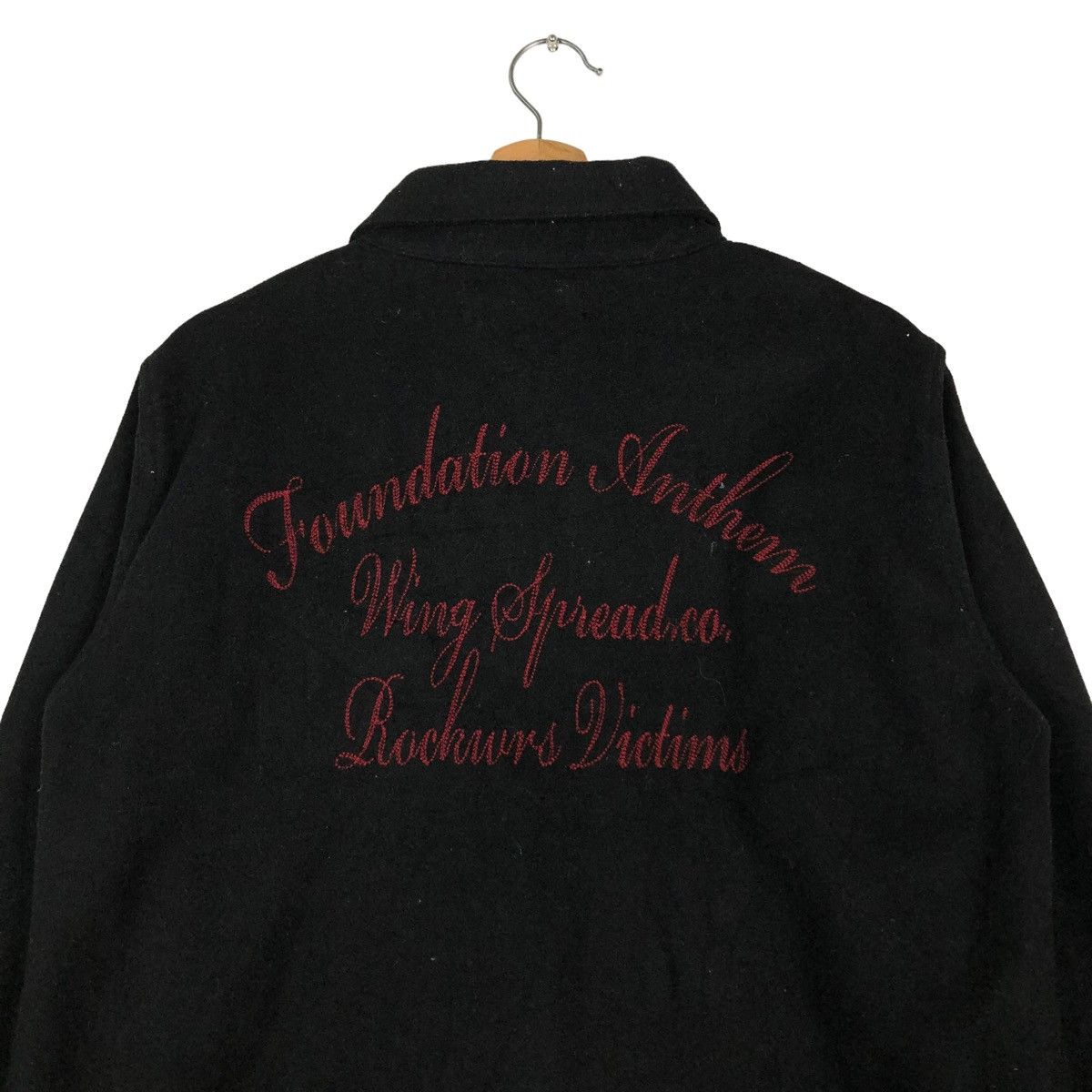 Japanese Brand 🔥BIKER WOOL JACKET PUNK DESIGN WING SPREAD MOTORCYCLE Size US L / EU 52-54 / 3 - 9 Thumbnail