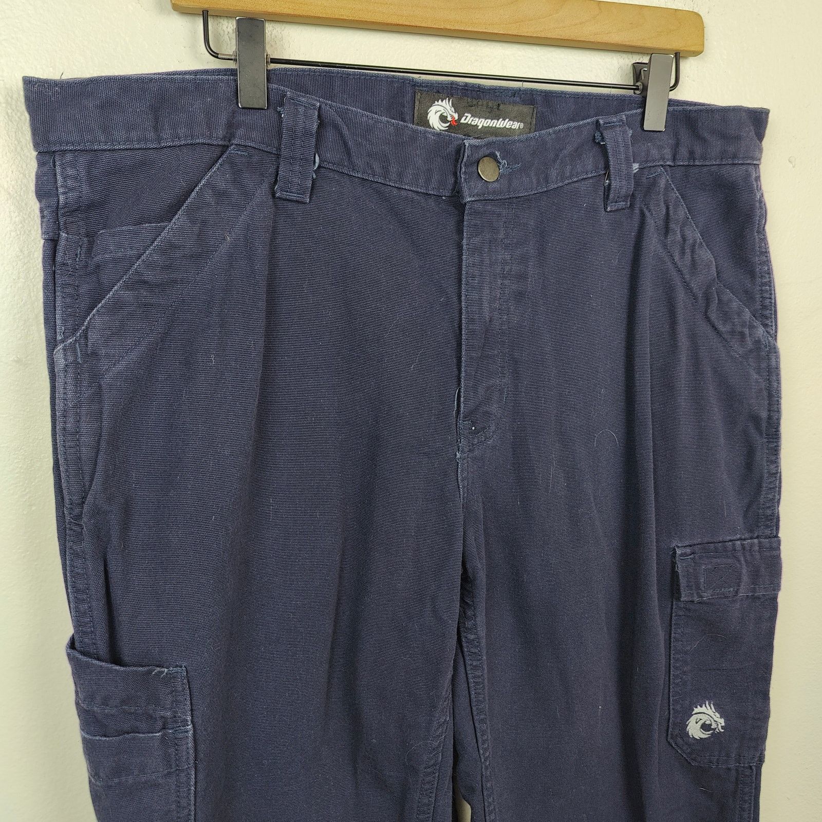 Other Dragonwear FR Pants Mens 34x34 Navy Blue Workwear Size US 34 / EU 50 - 2 Thumbnail
