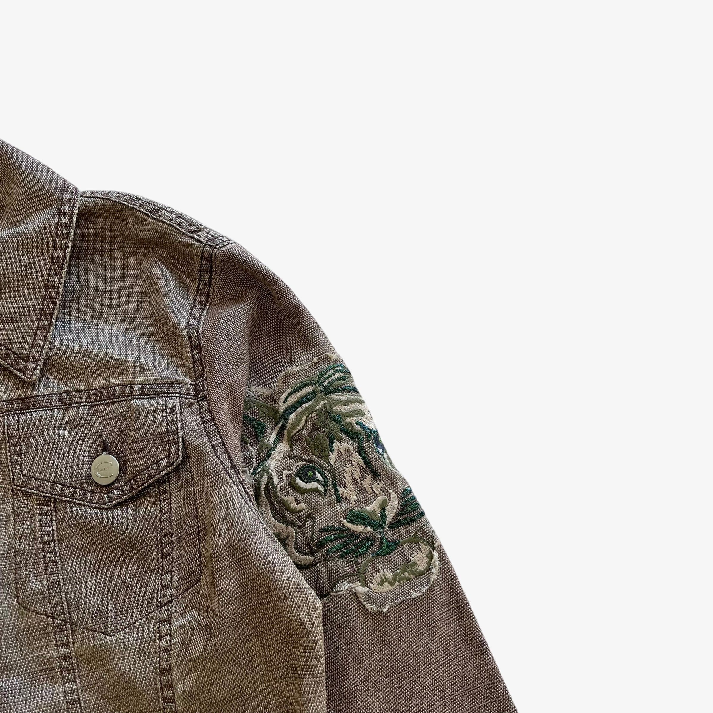 Just Cavalli Vintage Y2K Women's Just Cavalli Lion Denim Jacket Size XS / US 0-2 / IT 36-38 - 2 Thumbnail