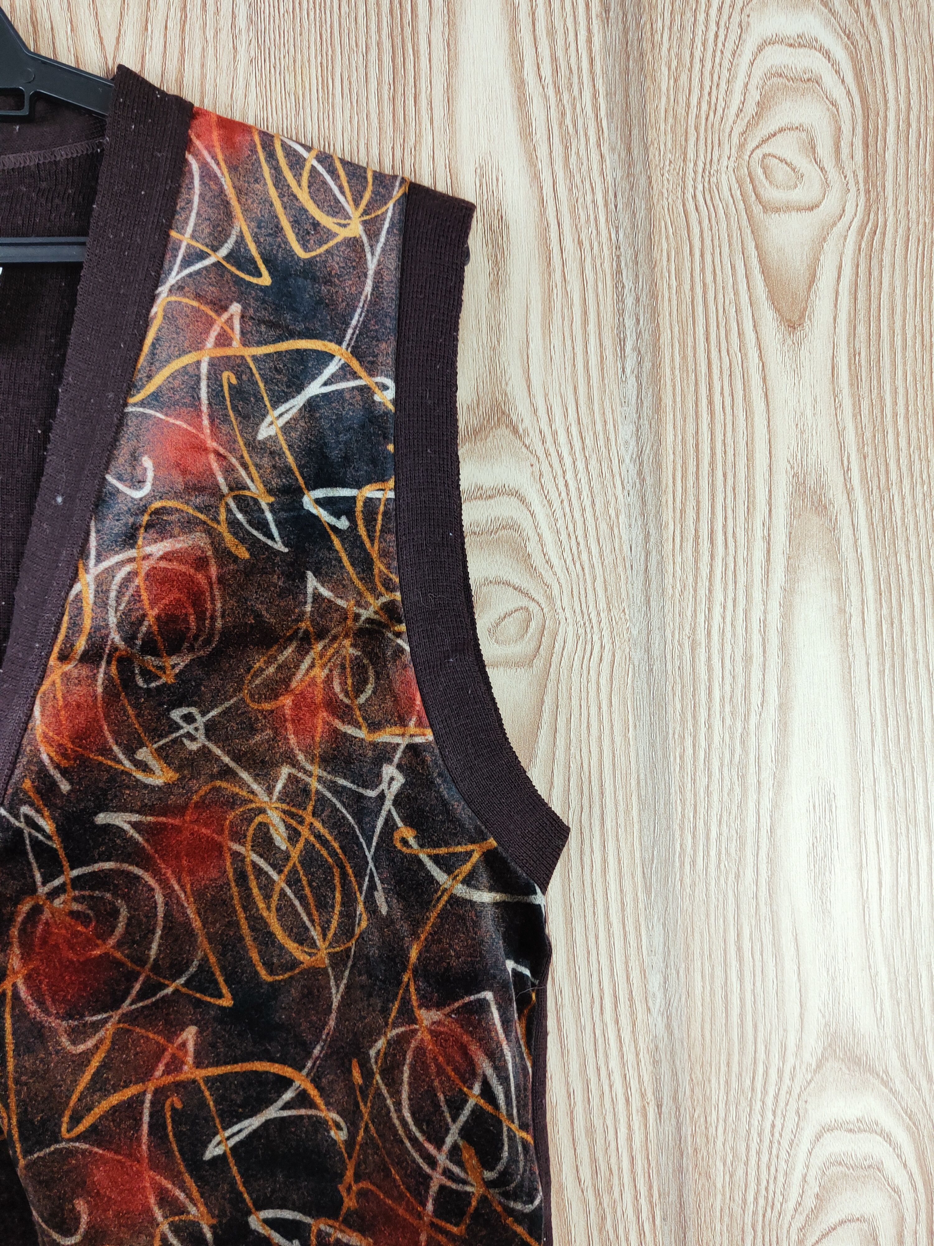 Homespun Knitwear × Japanese Brand × Vintage Flower Language Dark Brown Knitwear Button Up Vests #W726 Size M / US 6-8 / IT 42-44 - 6 Thumbnail