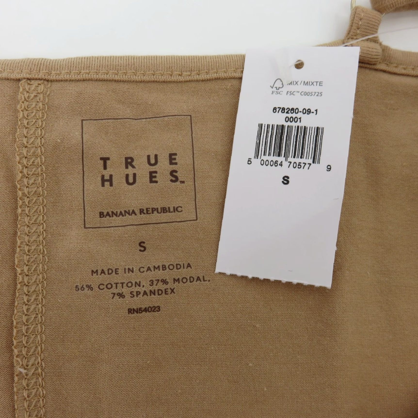 Banana Republic Banana Republic Women Tank Top Cami S Spaghetti Strap V-Neck Basic Cotton Blend NEW Tan Brown Spaghetti Strap Tank Top Size S / US 4 / IT 40 - 6 Thumbnail