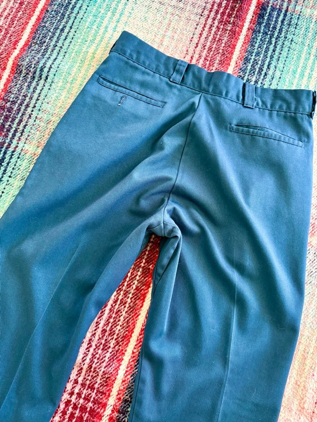 Vintage 70s Union Made Blue Work Pants 33x26.5 Size US 33 - 4 Thumbnail