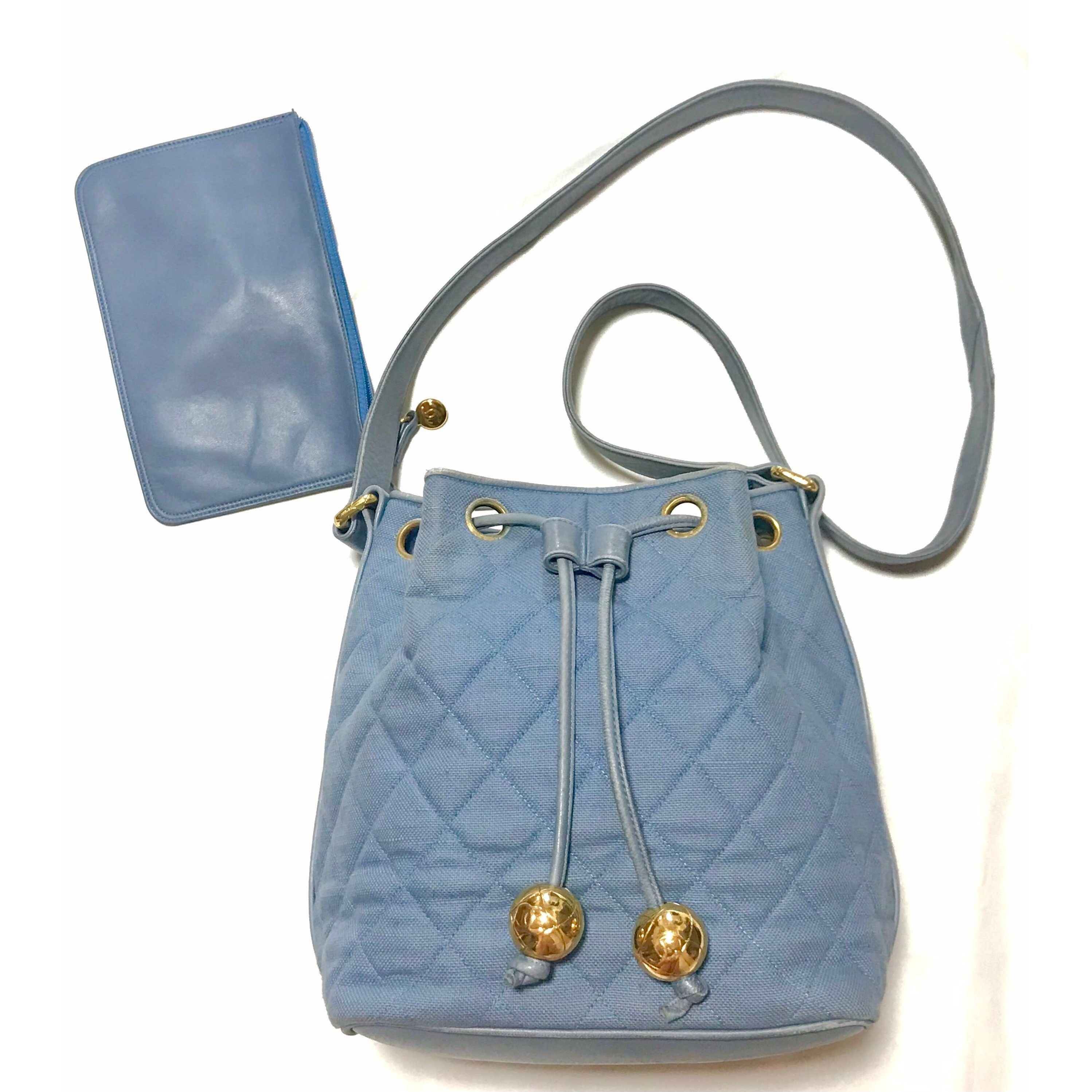 Chanel Vintage CHANEL blue canvas and leather combo hobo bag Size ONE SIZE - 10 Thumbnail