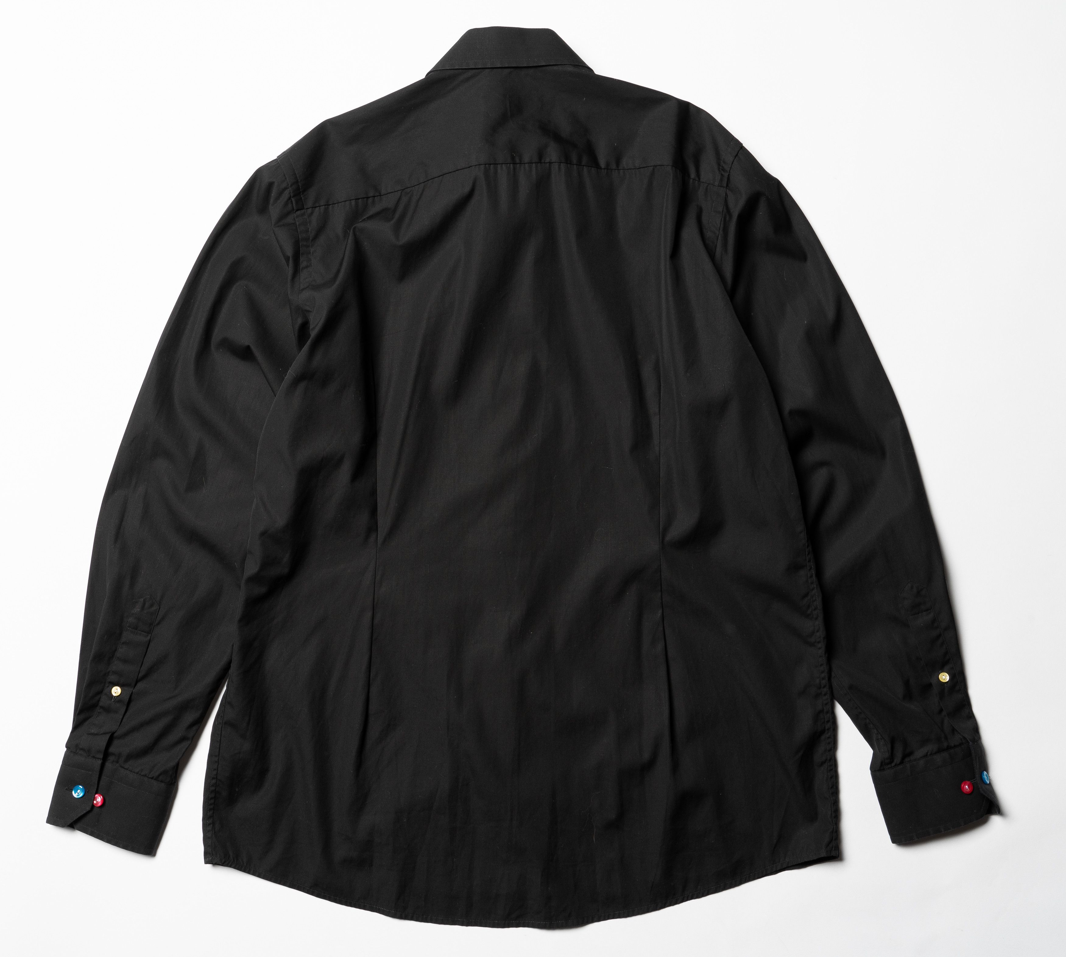 Eton 🔵 ETON Black Cotton Button Up Shirt Size US XL / EU 56 / 4 - 9 Thumbnail