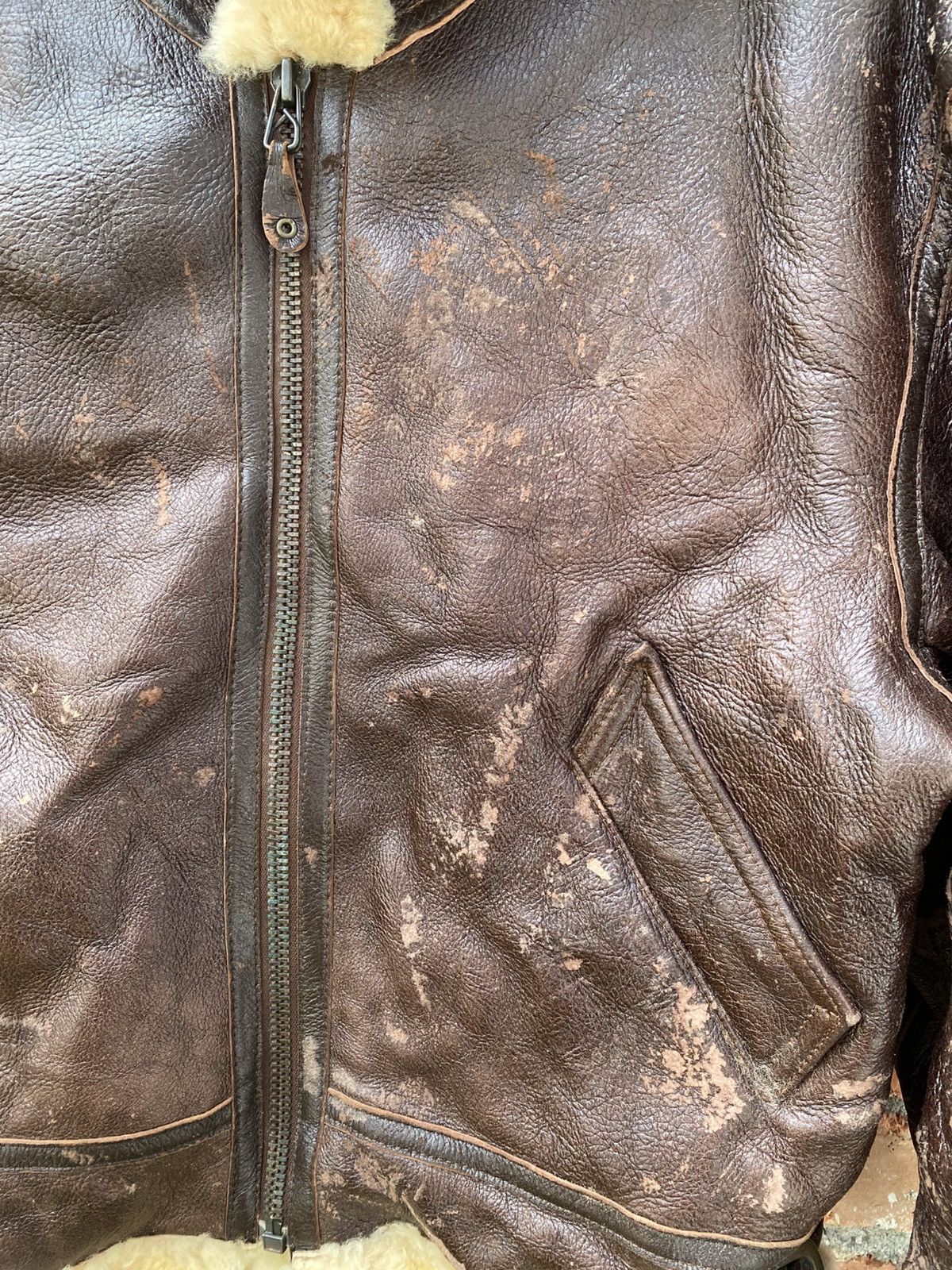 Avirex vintage b3 flight jacket sheepskin Size US M / EU 48-50 / 2 - 2 Thumbnail