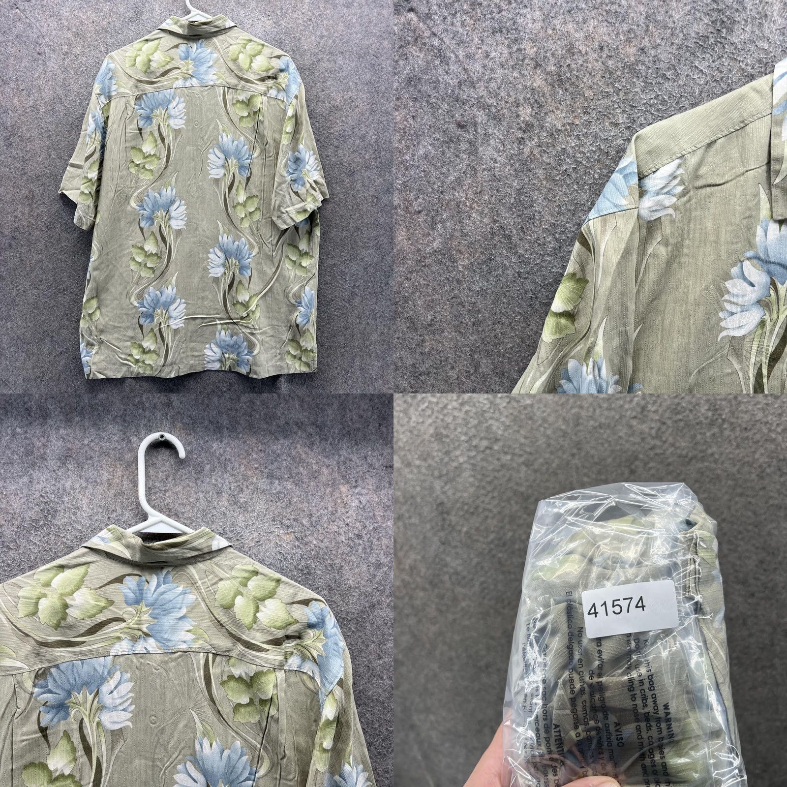 Tommy Bahama Tommy Bahama Shirt Mens Medium Floral Silk Hawaiian Short Sleeve Button Front Size US M / EU 48-50 / 2 - 8 Thumbnail