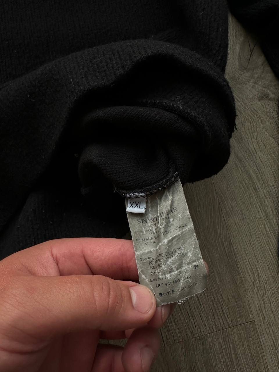 Stone Island × Vintage Vintage Stone Island Ninja Black Wool Hoodie Size US L / EU 52-54 / 3 - 9 Thumbnail