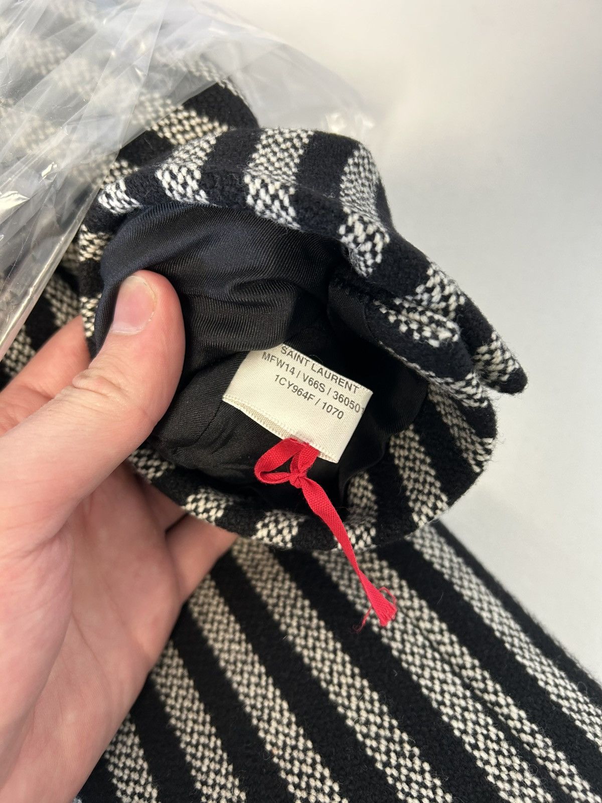 Hedi Slimane × Saint Laurent Paris FW2014 1/1 Sample Double Breasted Striped Wool Peacoat Size US M / EU 48-50 / 2 - 6 Thumbnail