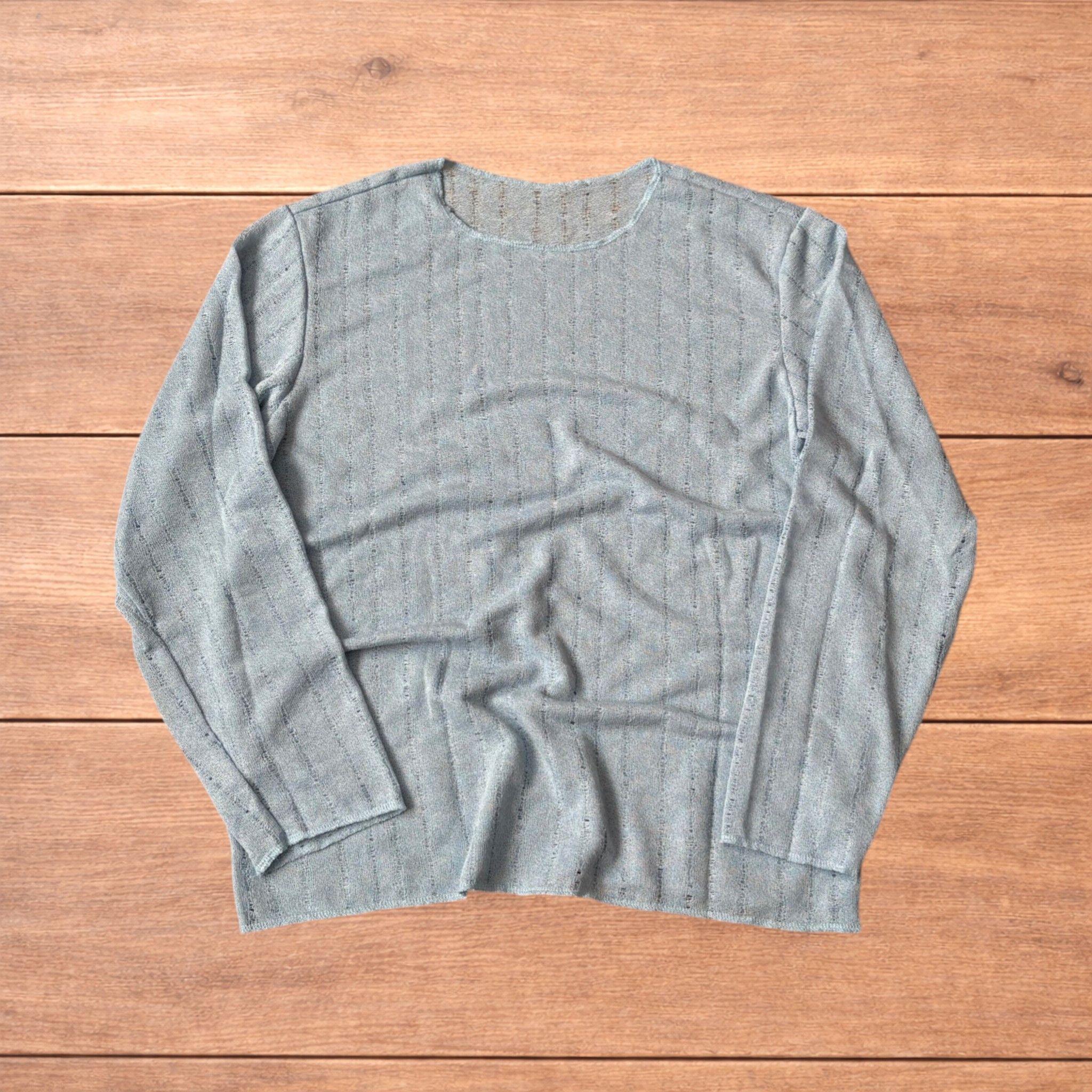 Japanese Brand Surfer style baggy long sleeve knit top shirt in light blue. Size US M / EU 48-50 / 2 - 1 Thumbnail