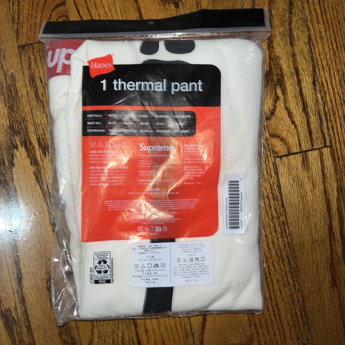Supreme Supreme Hanes Bones Thermal Pants White Size: XL Size US 40 / EU 56 - 4 Thumbnail