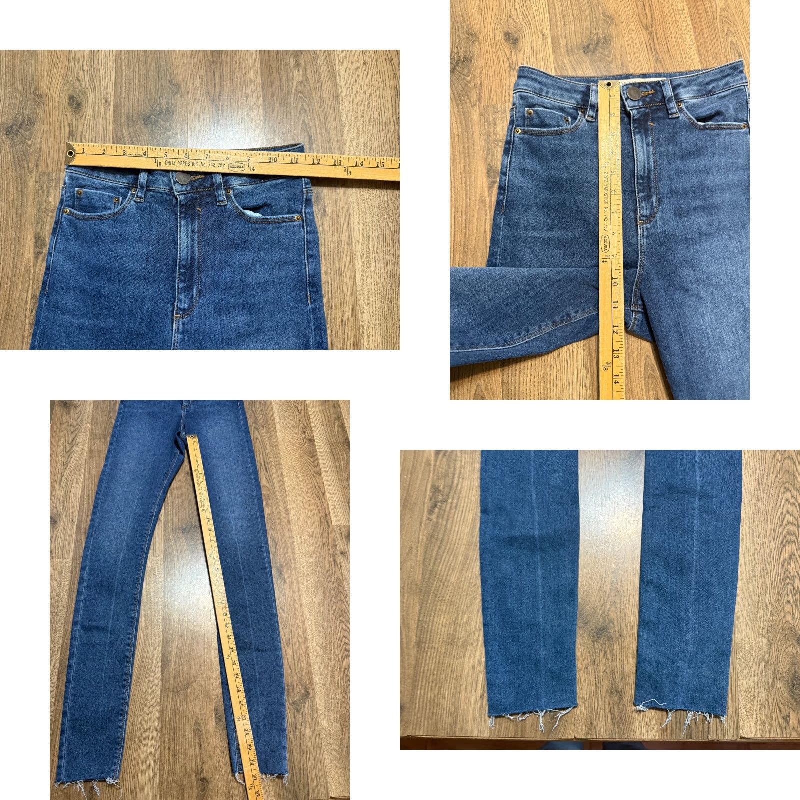 Asos ASOS Jeans, Women's Size 2 US, Blue Denim, Skinny High Rise, 5-Pocket, Stretch, Regular Fit, Machine Washable, Free Return Size 26" / US 2 / IT 38 - 8 Thumbnail