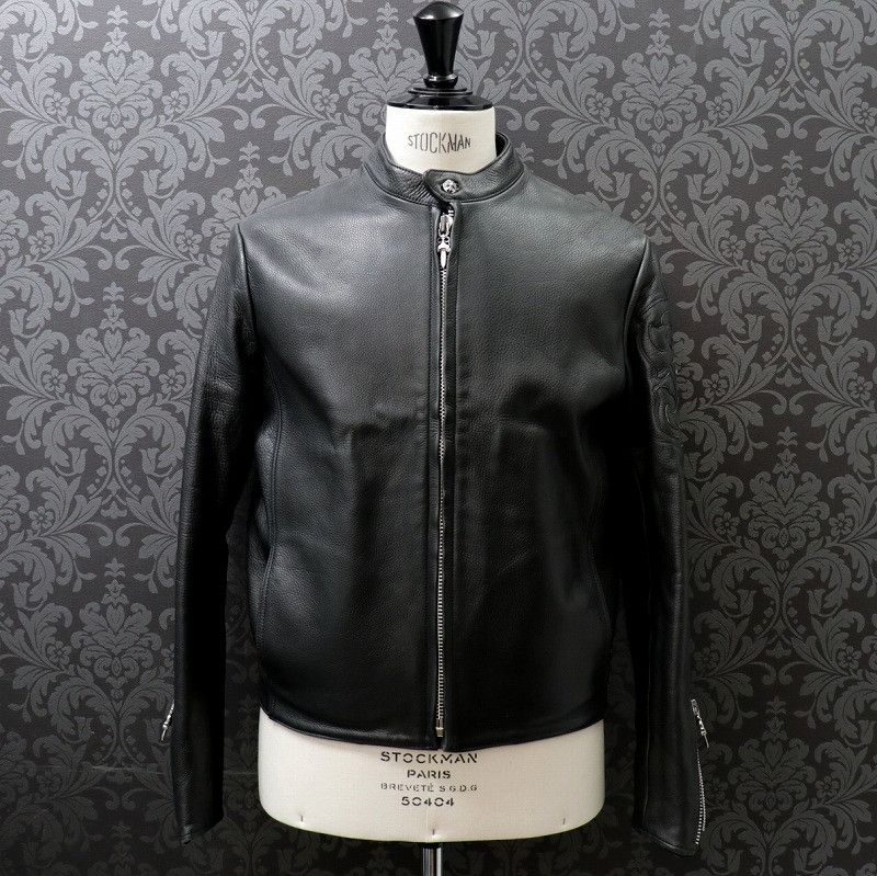 Image of Chrome Hearts Racing Riders Jacket in Black, Men's (Size XS)