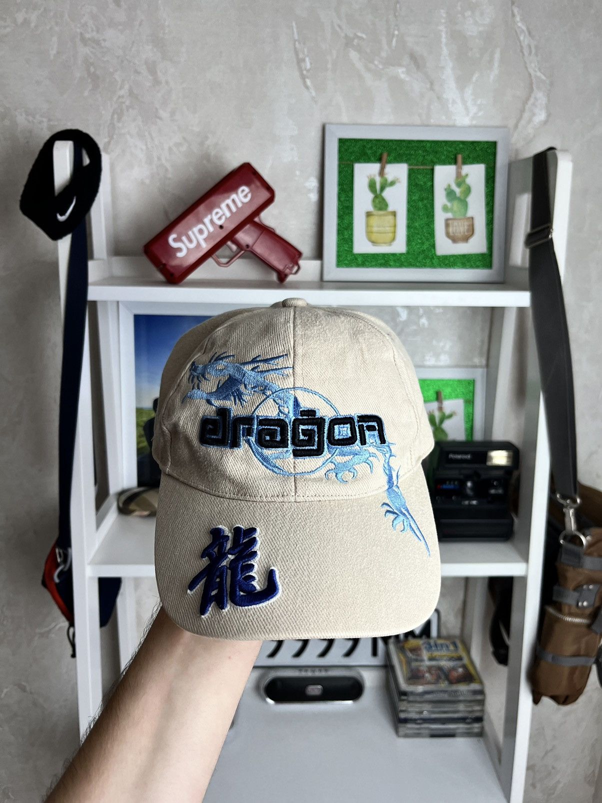 Japanese Brand × Vintage Vintage Japanese Dragon Cap Y2K 90s Size ONE SIZE - 1 Thumbnail