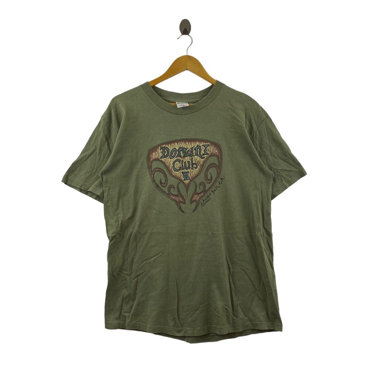 Vintage Vintage 90s DOMANI CLUB USA Brand Print Hawaii Surf Green Size US L / EU 52-54 / 3 - 1 Thumbnail