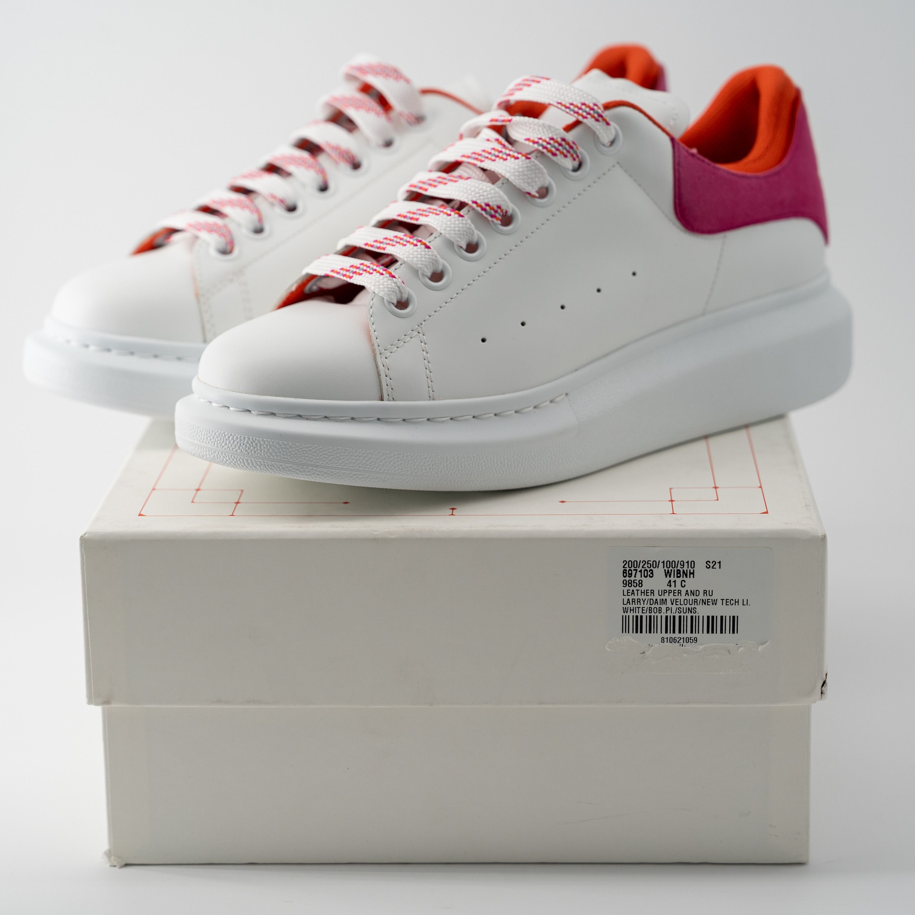 Alexander McQueen 11 - Alexander McQueen Oversized Sneaker Hot Pink White Size US 11 / IT 41 - 10 Thumbnail