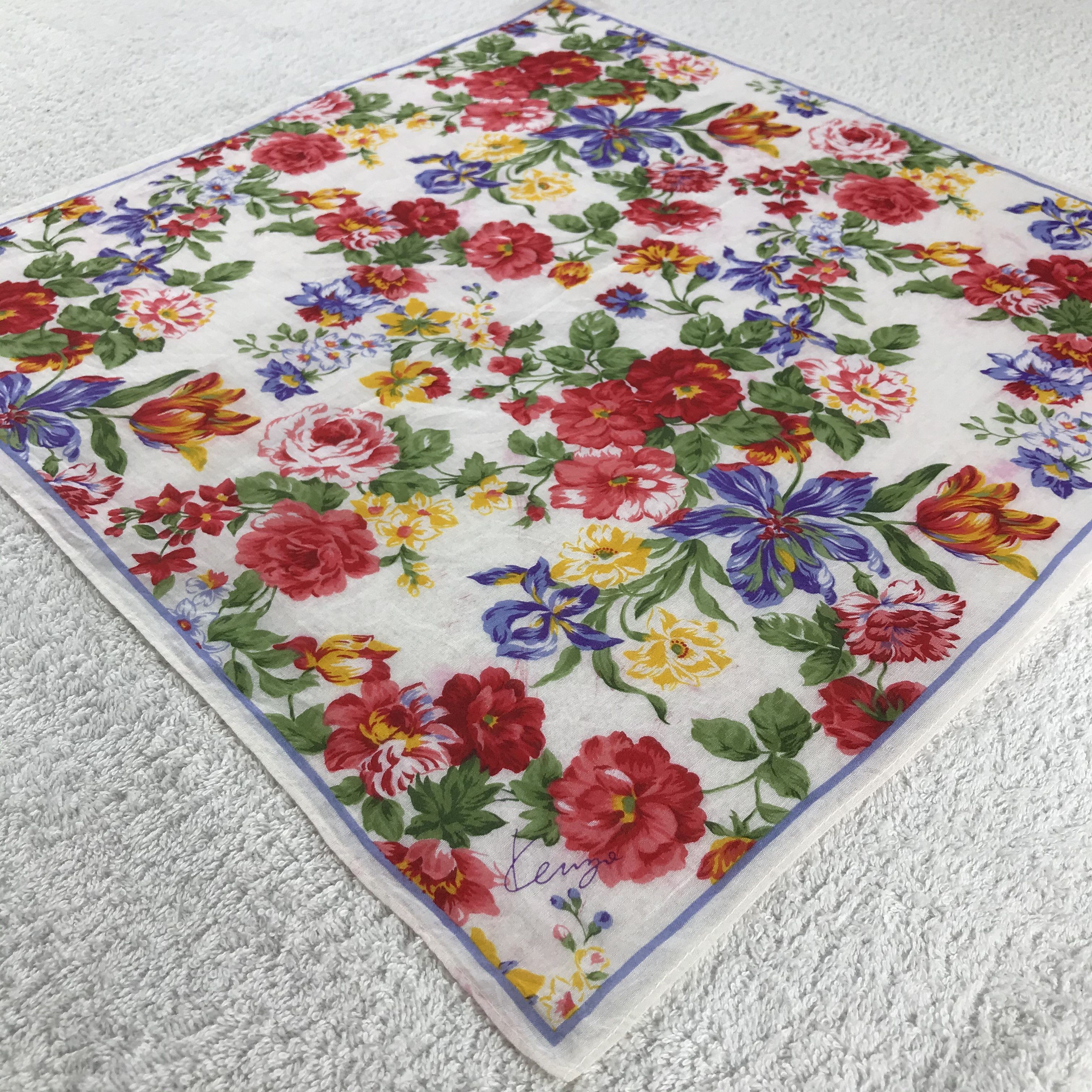 Kenzo × Vintage Kenzo Bandana / Handkerchief / Neckerchief - S096 Size ONE SIZE - 2 Thumbnail