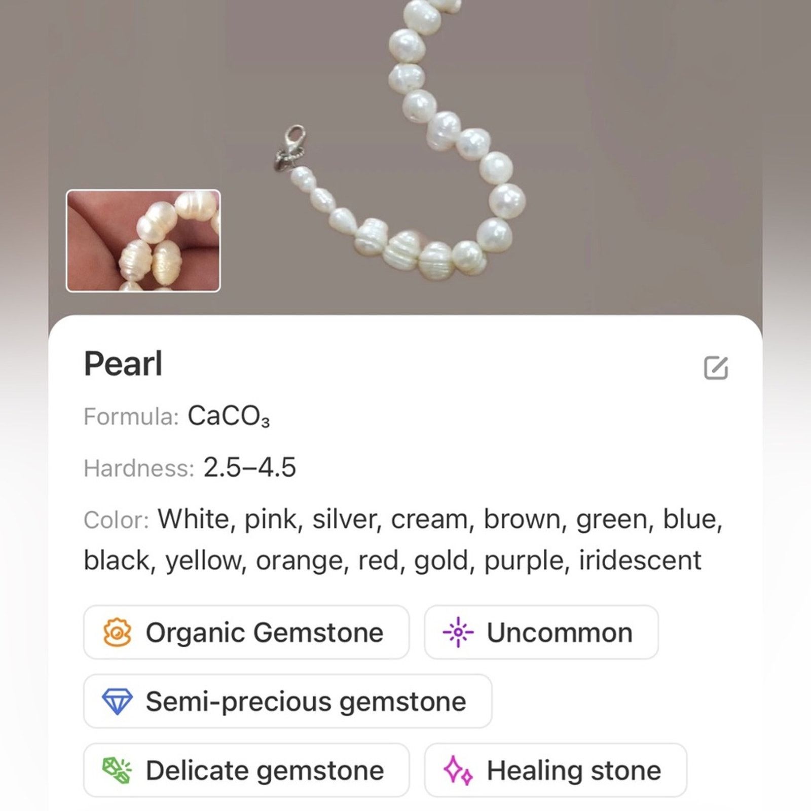 Handmade Handcrafted elegant mixed genuine stone and pearl necklace Size ONE SIZE - 14 Thumbnail
