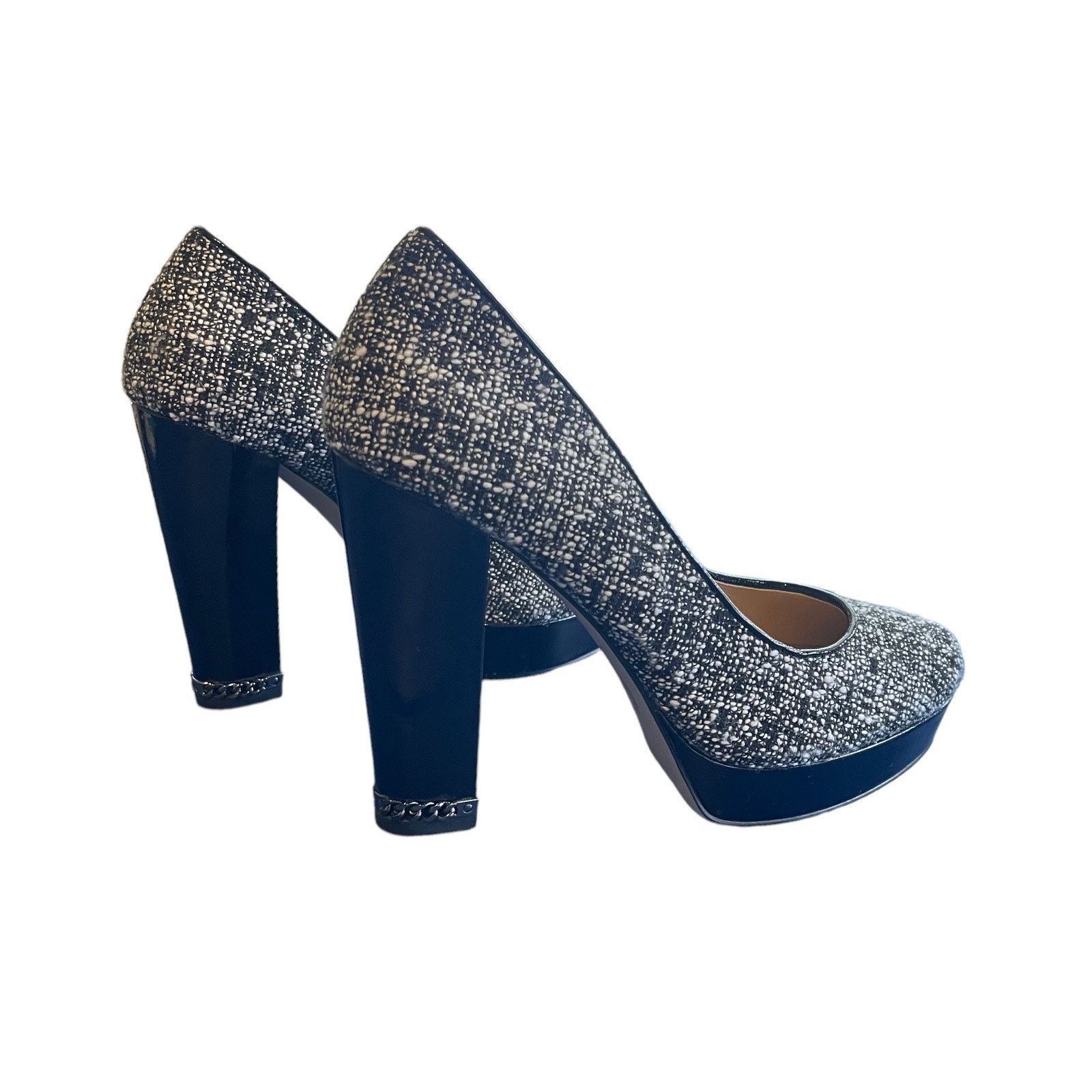Michael Kors Michael Kors Sabrina Tweed Pumps Chain Heel SZ 9 Retail $150 Size US 9 / IT 39 - 11 Thumbnail