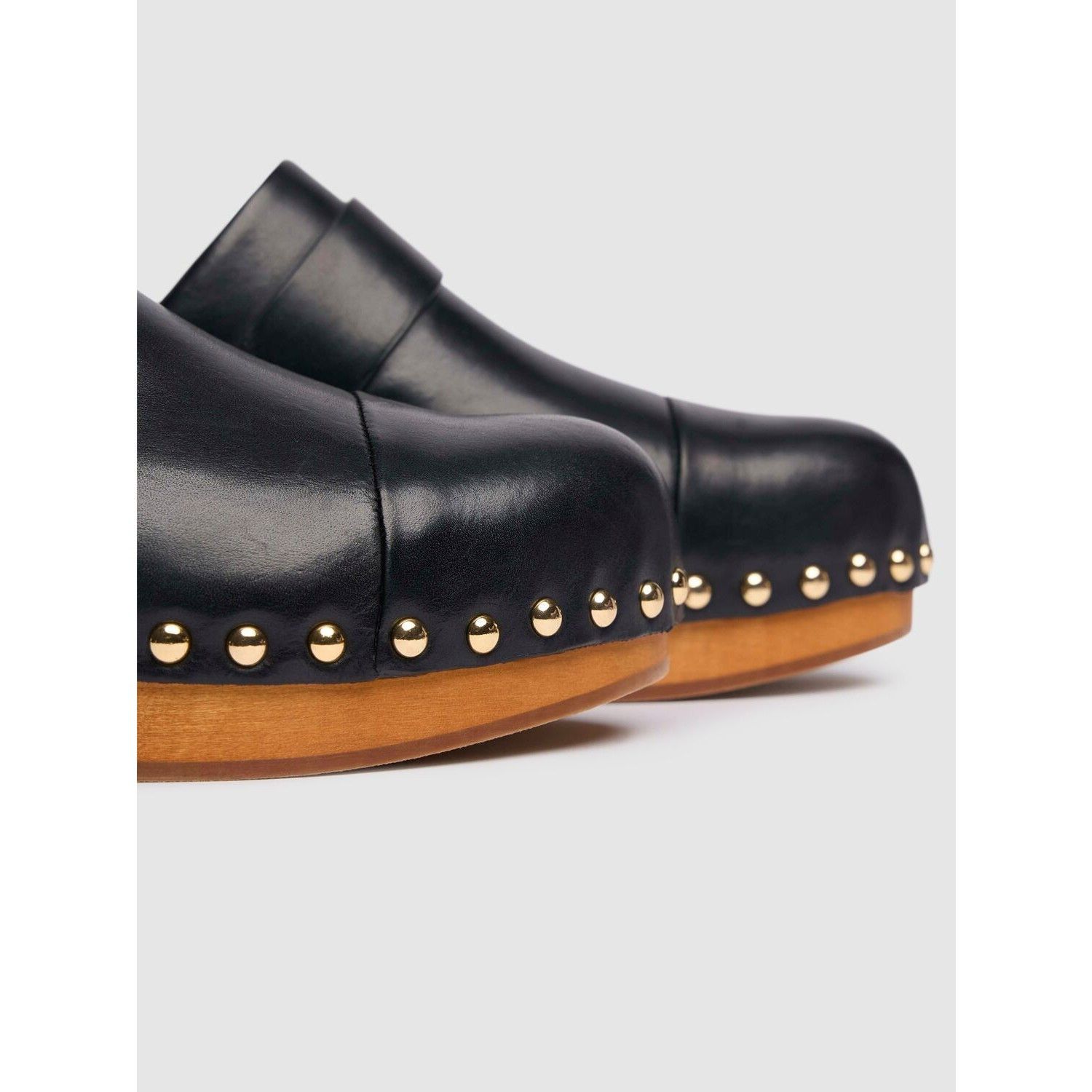 Chloe Chloe Jeannette Black Leather Clogs Flats New & Authentic (E Size US 10 / IT 40 - 3 Thumbnail