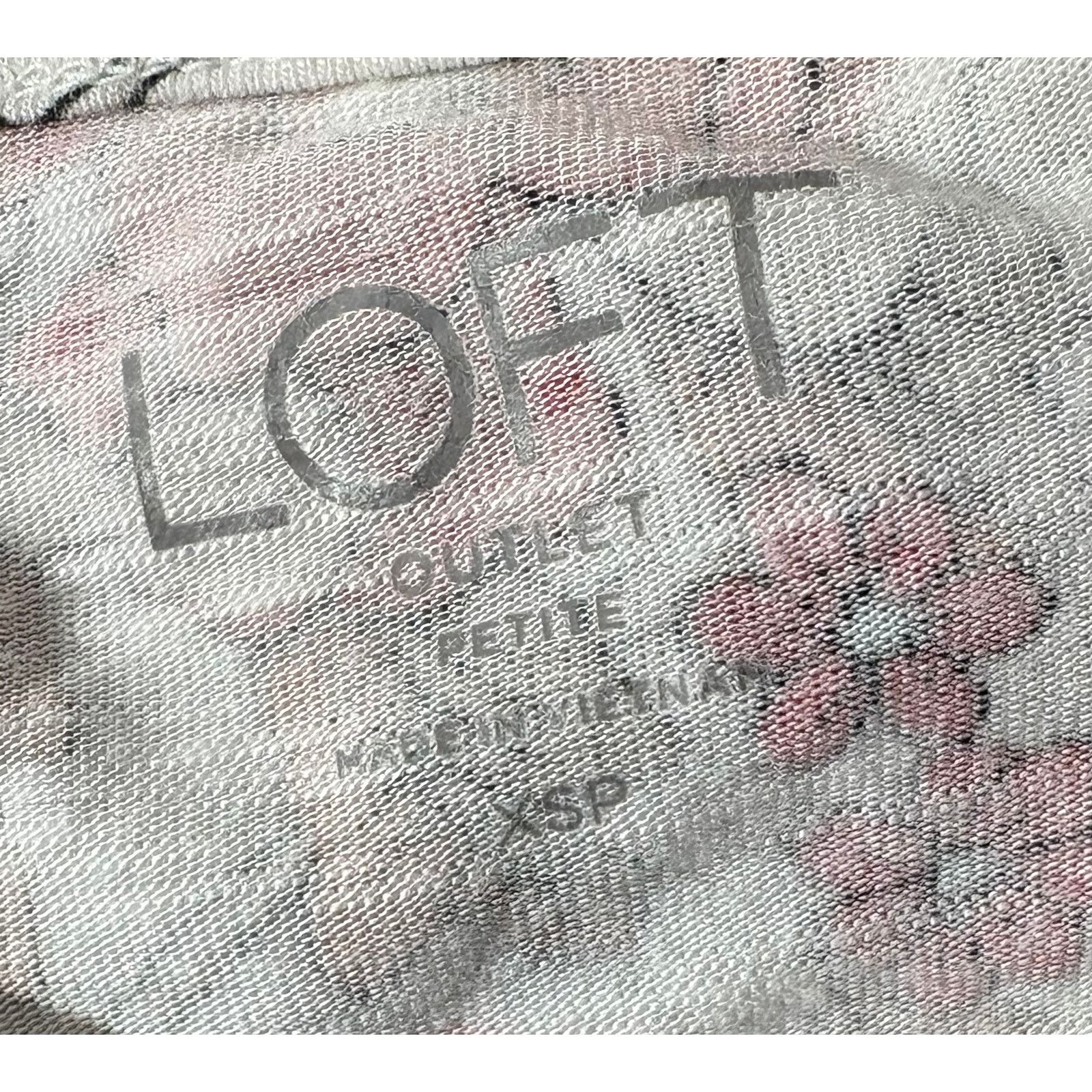 Loft LOFT | Multicolor Floral Flutter Cape Sleeve | XS Petite Size XS / US 0-2 / IT 36-38 - 3 Thumbnail