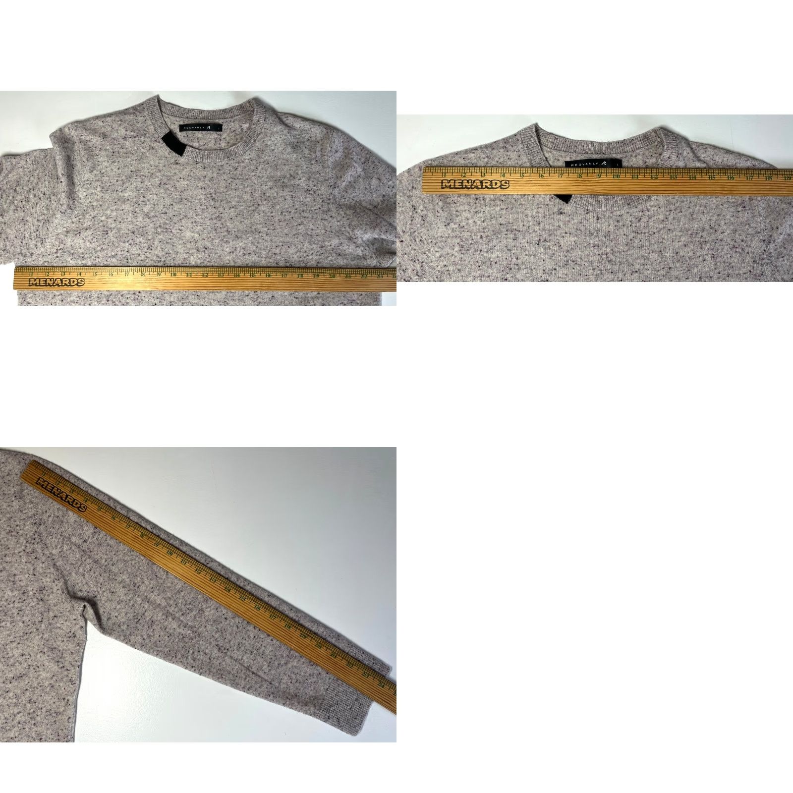 Vintage VINTAGE Redvanly Merino Wool Crewneck Sweater Mens Size L Gray Purple Mockups of? Wait Size US L / EU 52-54 / 3 - 9 Thumbnail