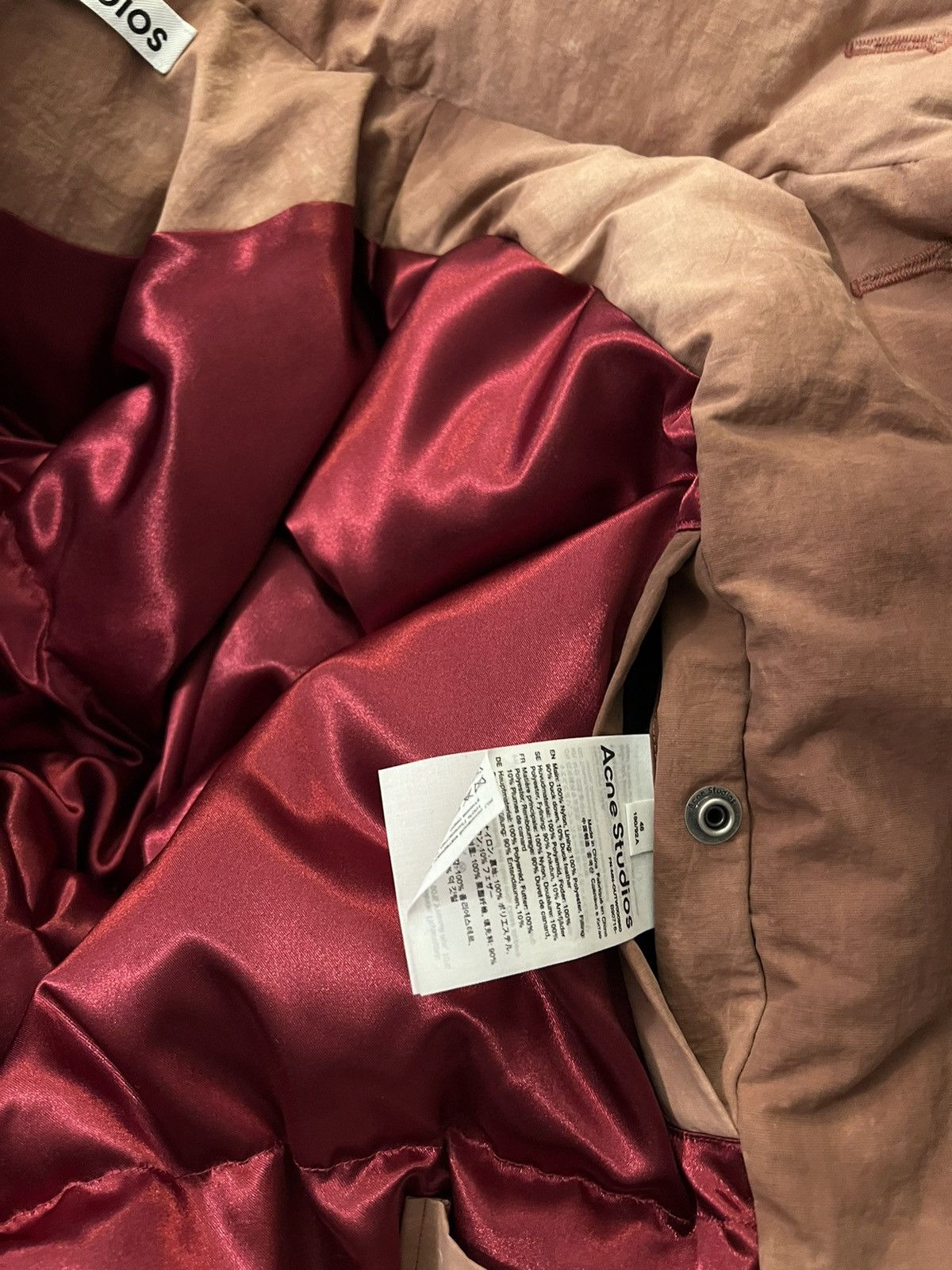 Acne Studios ACNE STUDIOS Red Garment-Dyed Down Coat Size US S / EU 44-46 / 1 - 9 Thumbnail