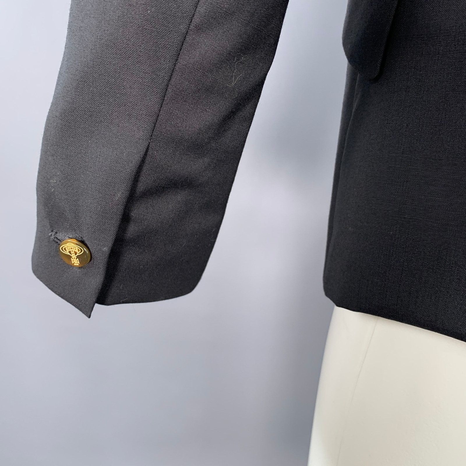 Vivienne Westwood VIVIENNE WESTWOOD Black Wool Single Breasted Sport Coat Size 36R - 6 Thumbnail