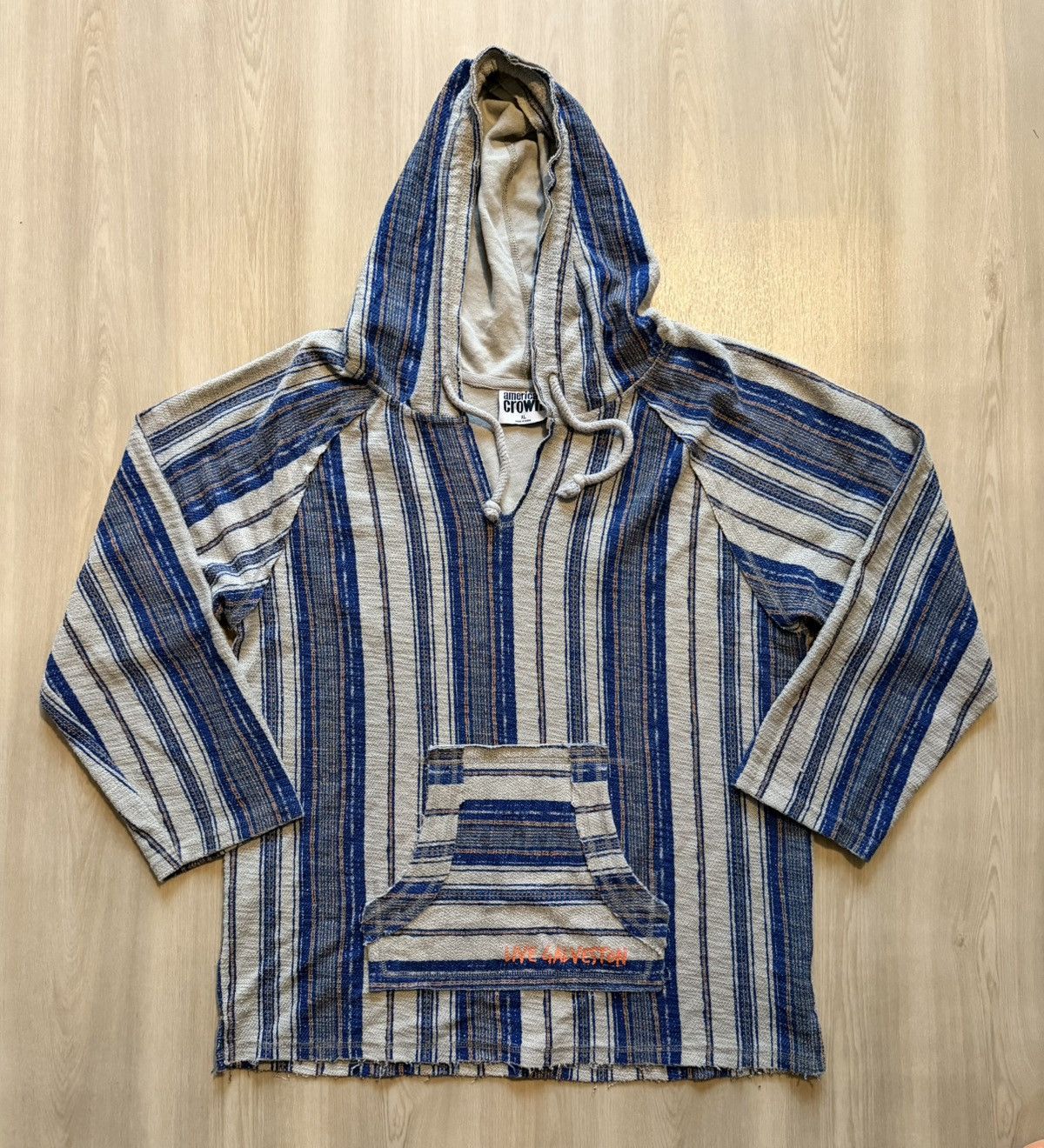 Vintage Vintage 90s American Crown Baja Hoodie Sz XL Size US XL / EU 56 / 4 - 1 Thumbnail