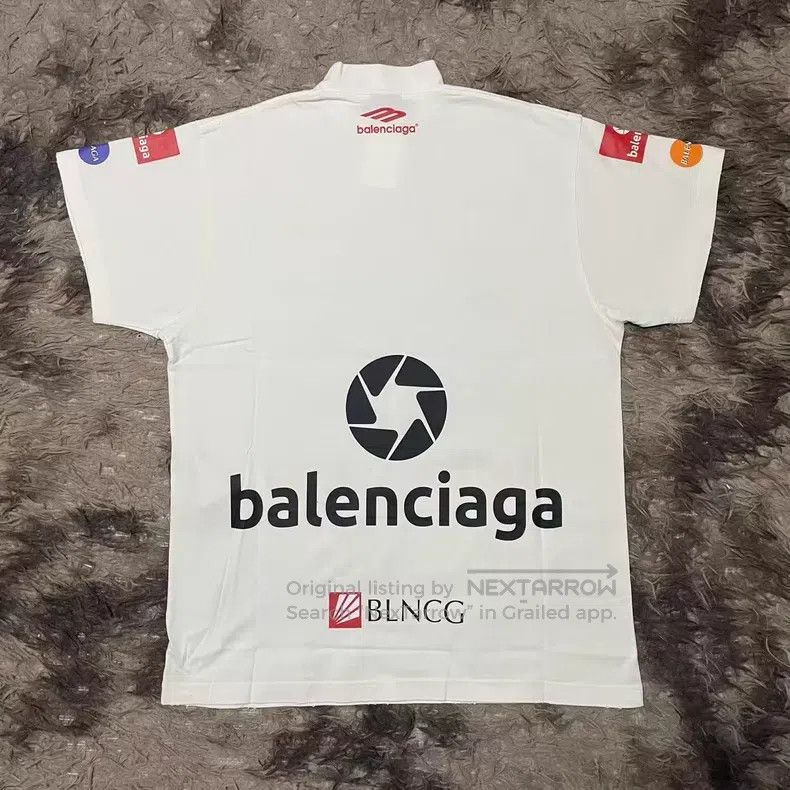 Balenciaga Balenciaga Motorcycle Logo White Racing Short Sleeve Size US S / EU 44-46 / 1 - 2 Thumbnail