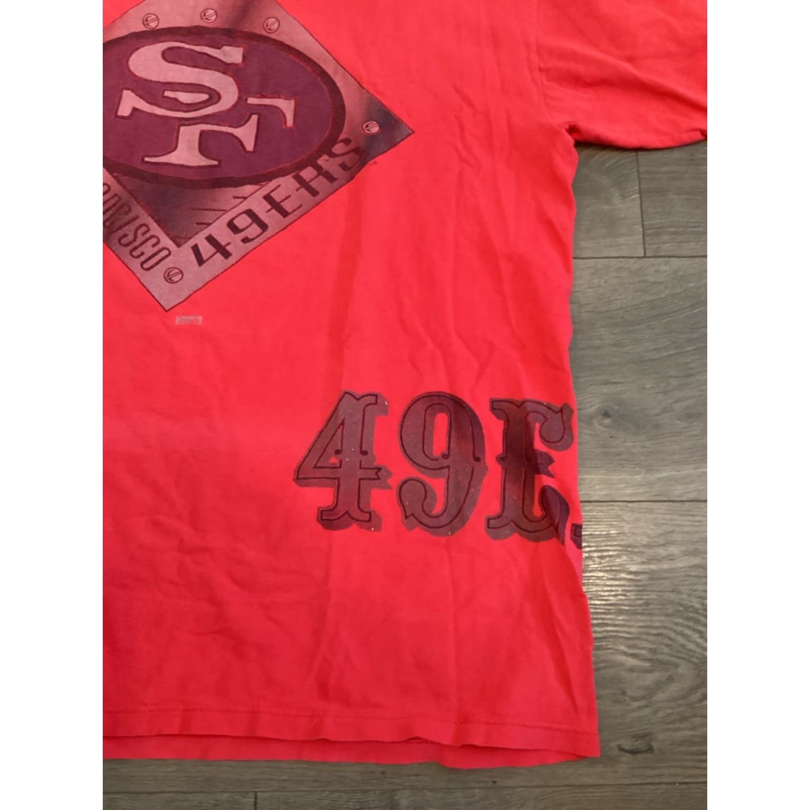 Starter VINTAGE Starter San Francisco 49ers Shirt Graphic Print 90s NFL Red Adult Large Single Stitch Mens Size US L / EU 52-54 / 3 - 3 Thumbnail